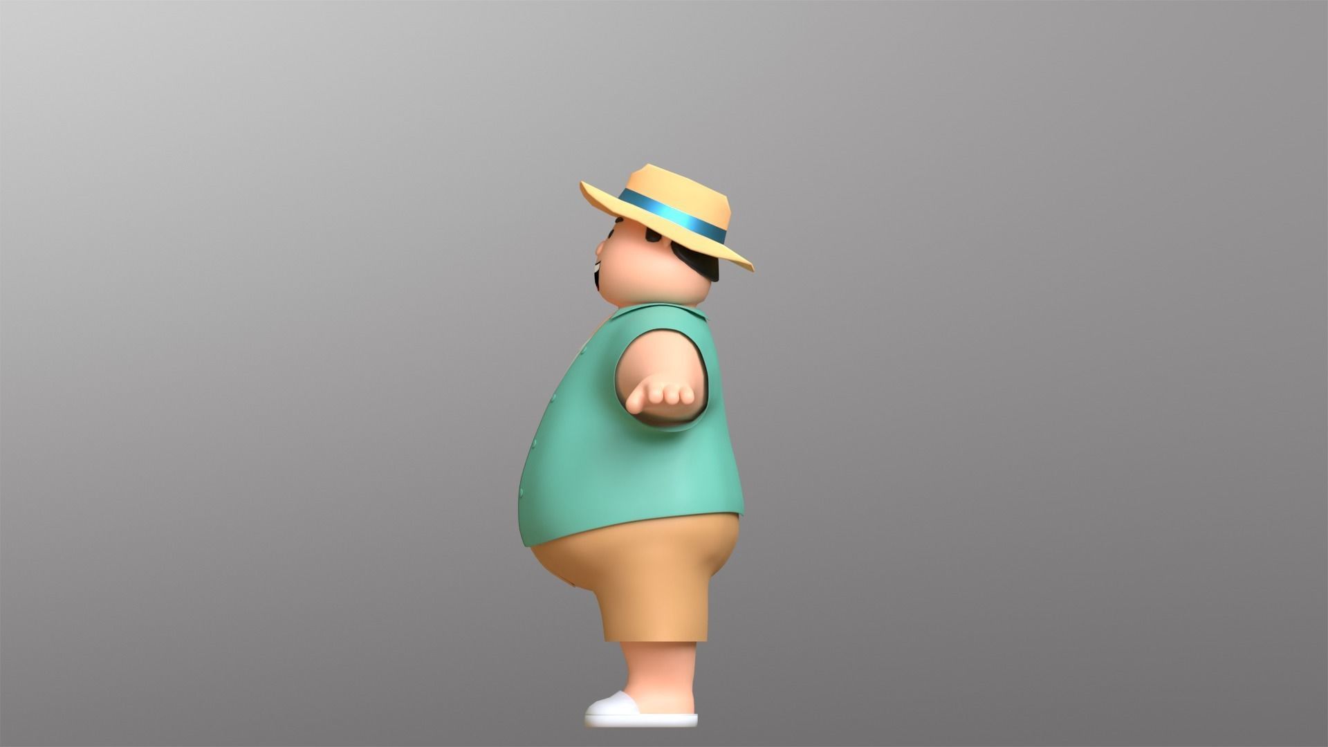 Minimal People Man Character 1006 Low-poly 3D model_10