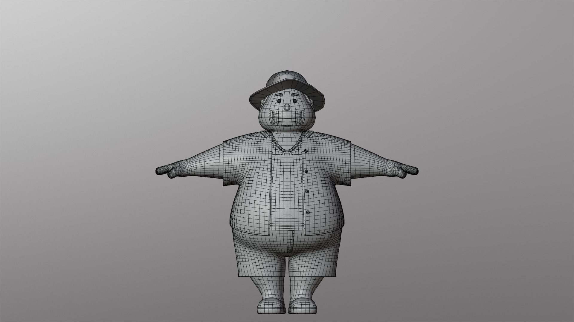 Minimal People Man Character 1006 Low-poly 3D model_19