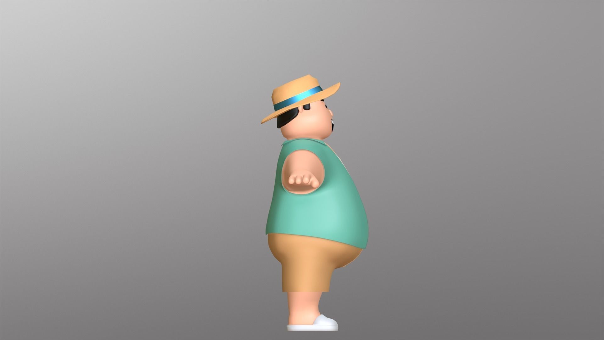 Minimal People Man Character 1006 Low-poly 3D model_12