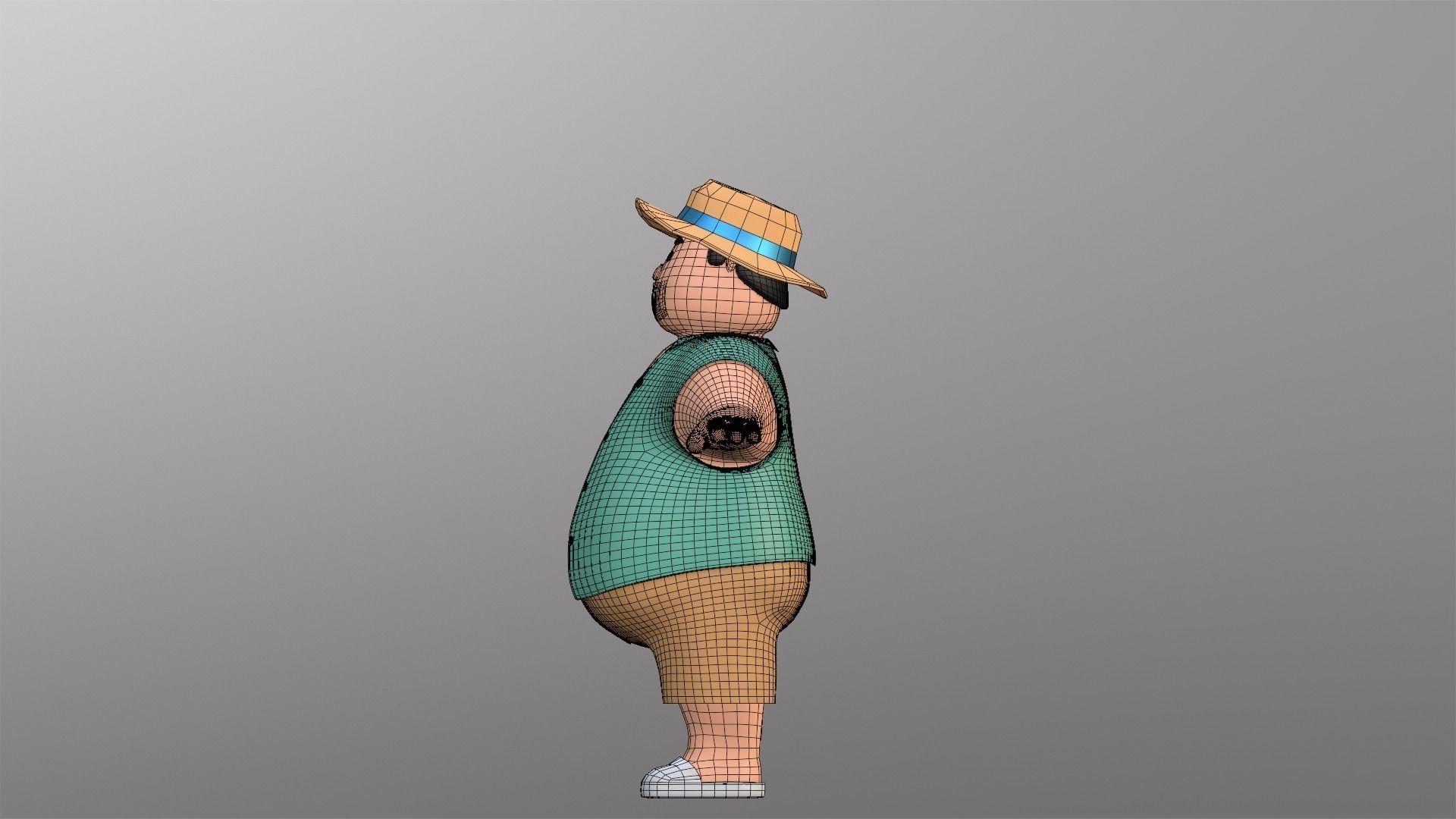 Minimal People Man Character 1006 Low-poly 3D model_26