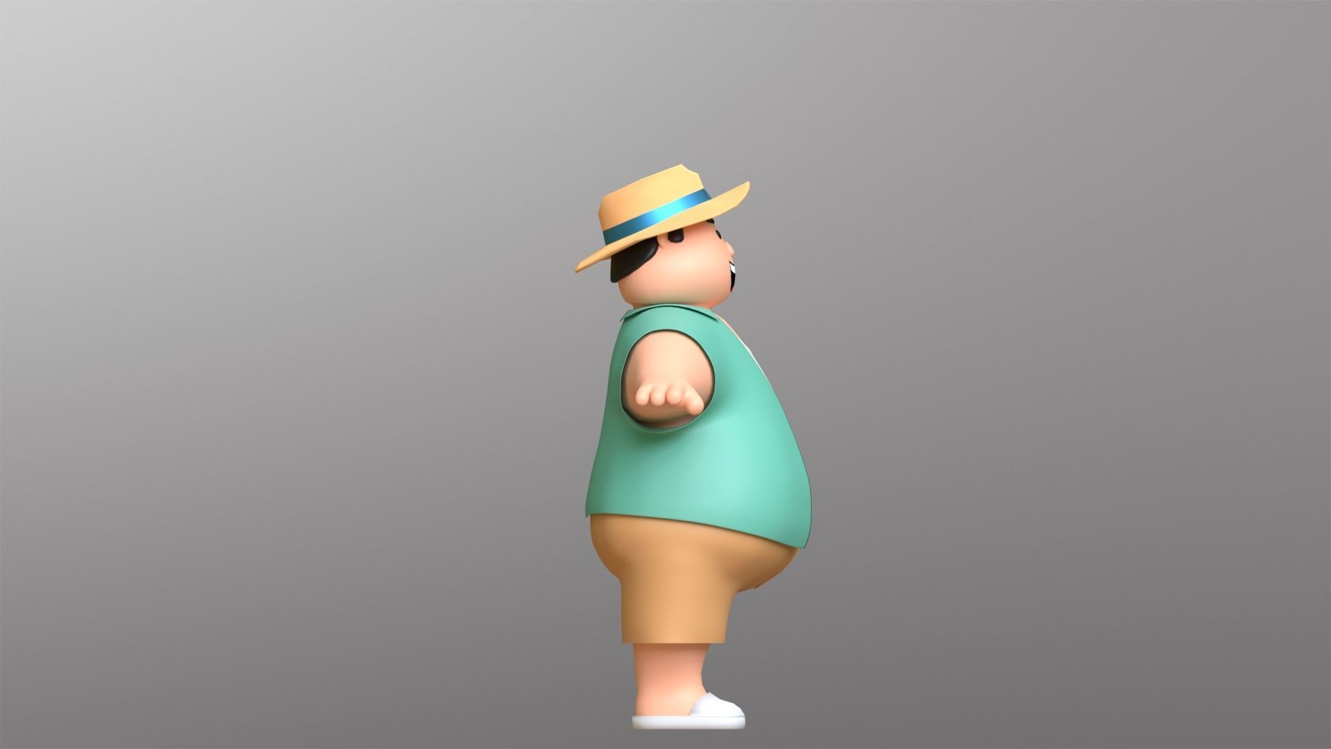 Minimal People Man Character 1006 Low-poly 3D model_8