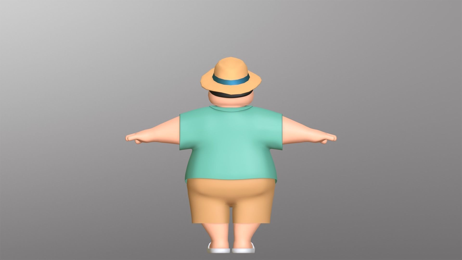 Minimal People Man Character 1006 Low-poly 3D model_13