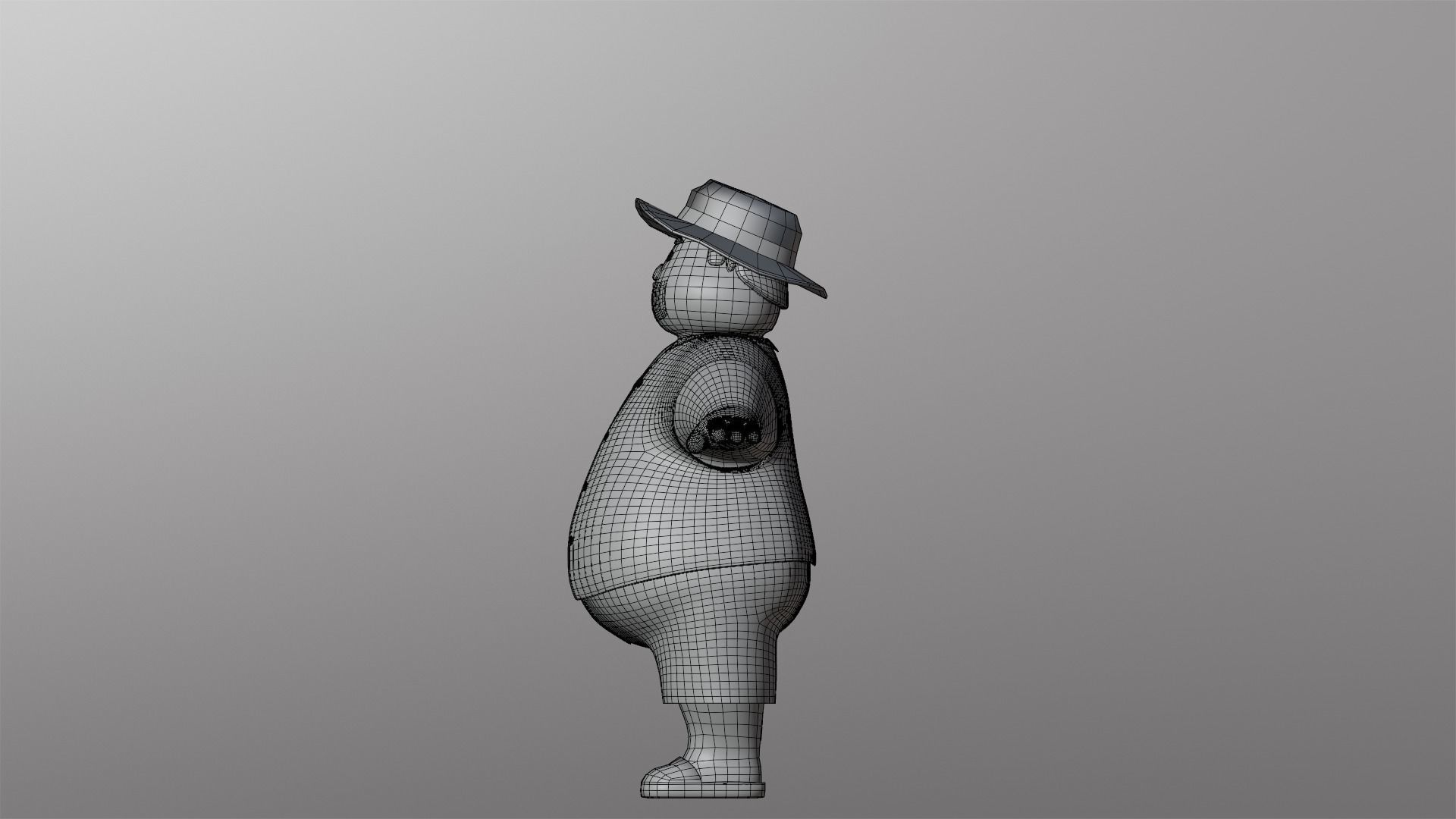 Minimal People Man Character 1006 Low-poly 3D model_22