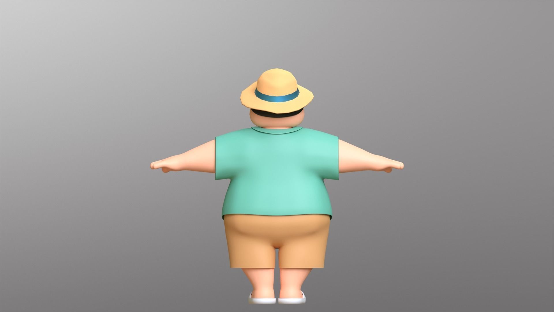 Minimal People Man Character 1006 Low-poly 3D model_9