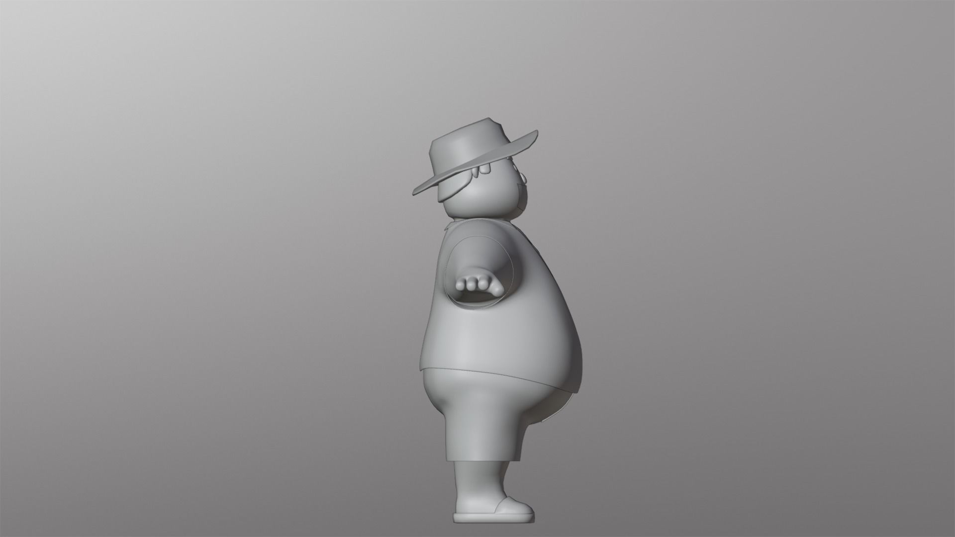 Minimal People Man Character 1006 Low-poly 3D model_16