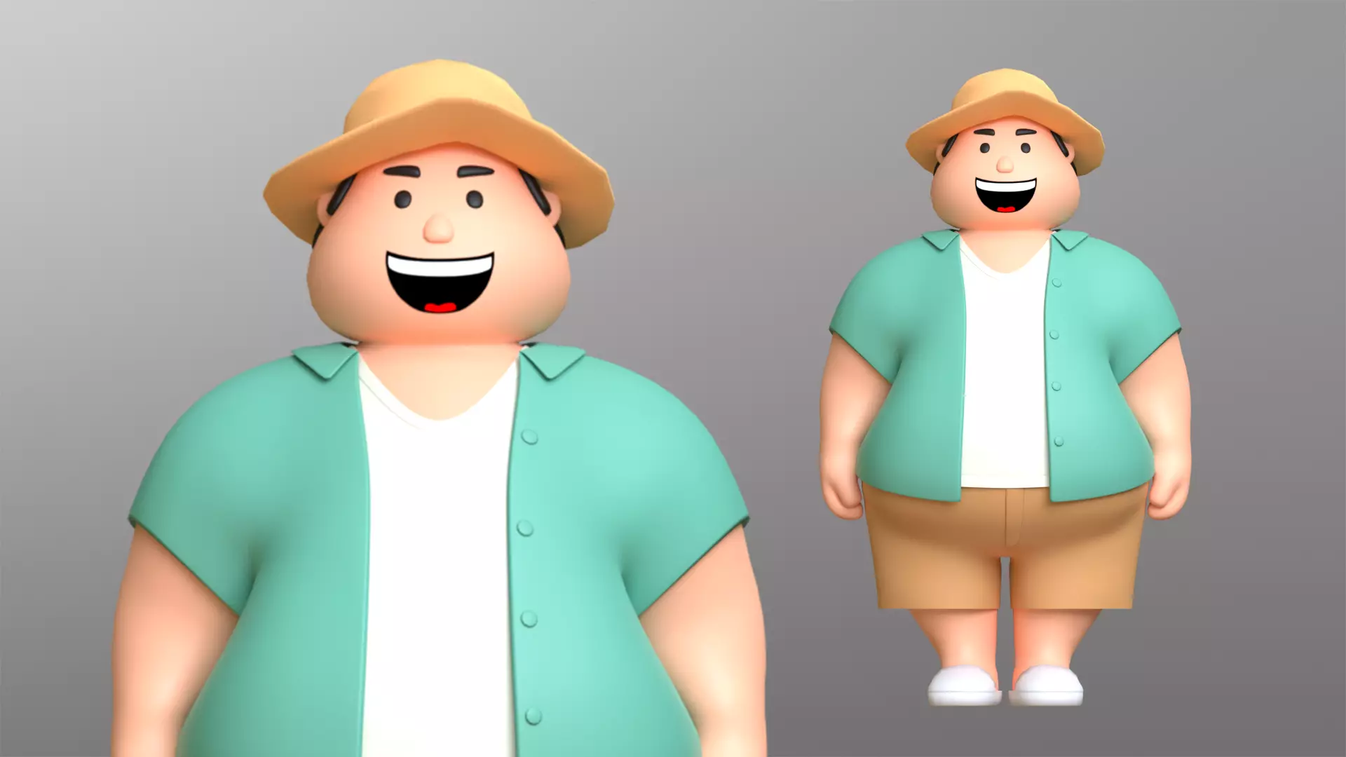 Minimal People Man Character 1006 Low-poly 3D model_0