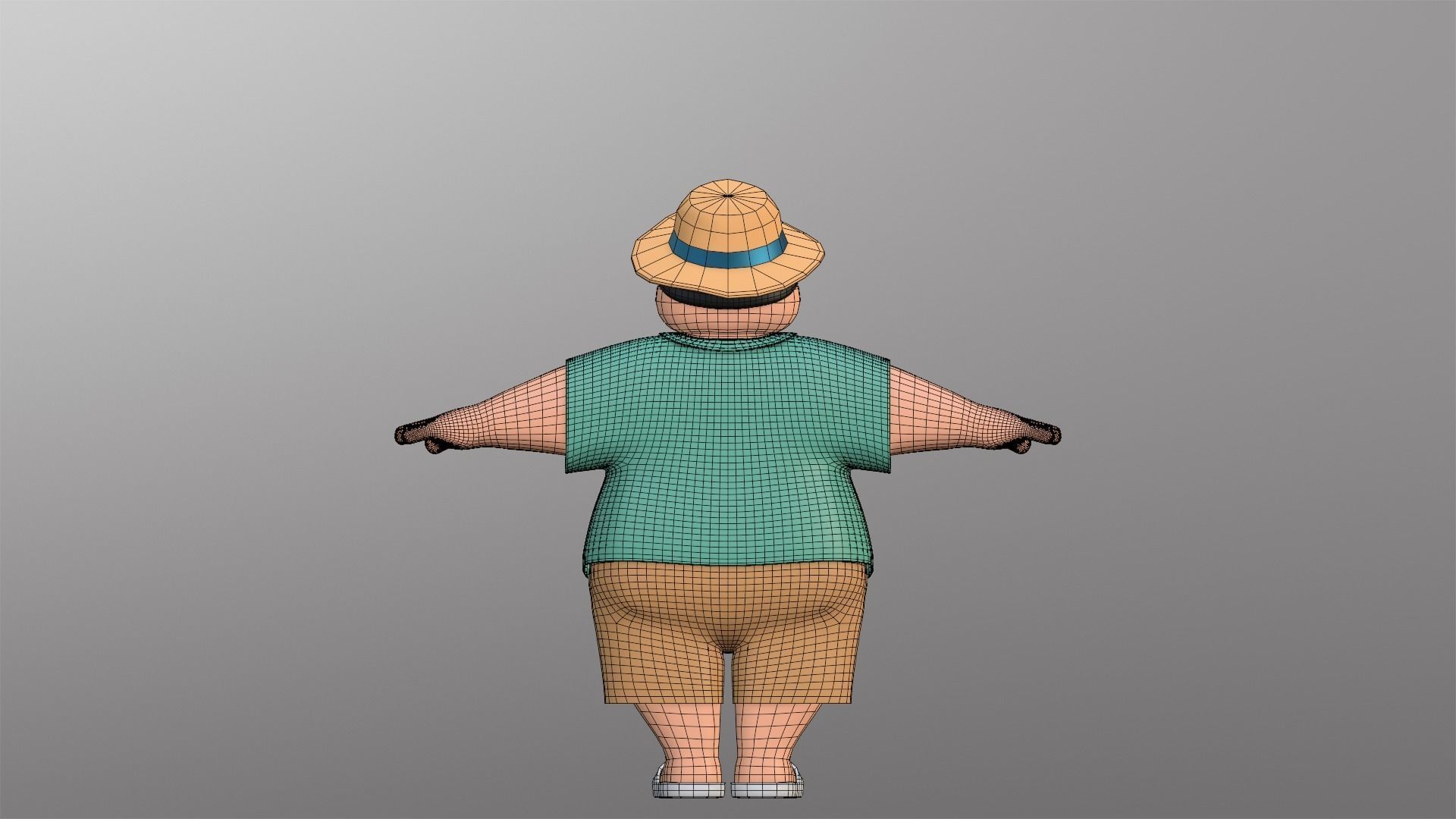 Minimal People Man Character 1006 Low-poly 3D model_25