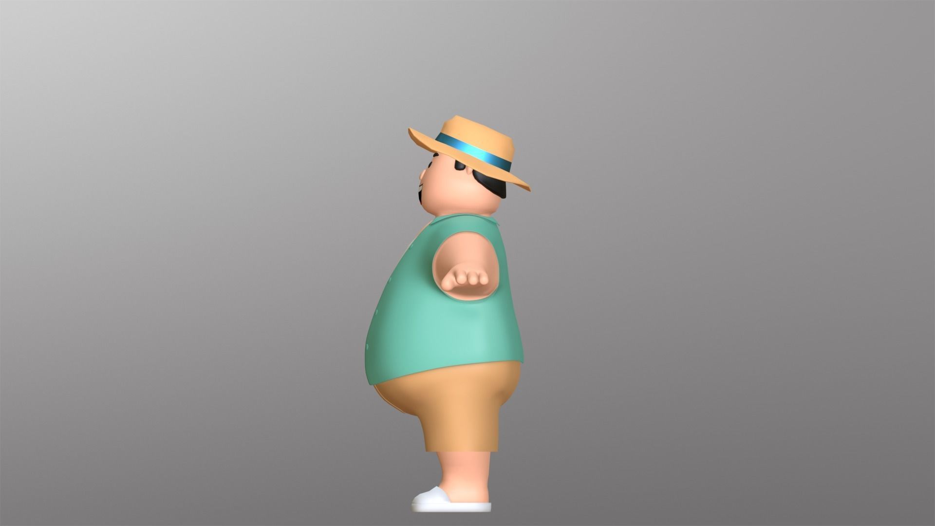Minimal People Man Character 1006 Low-poly 3D model_14