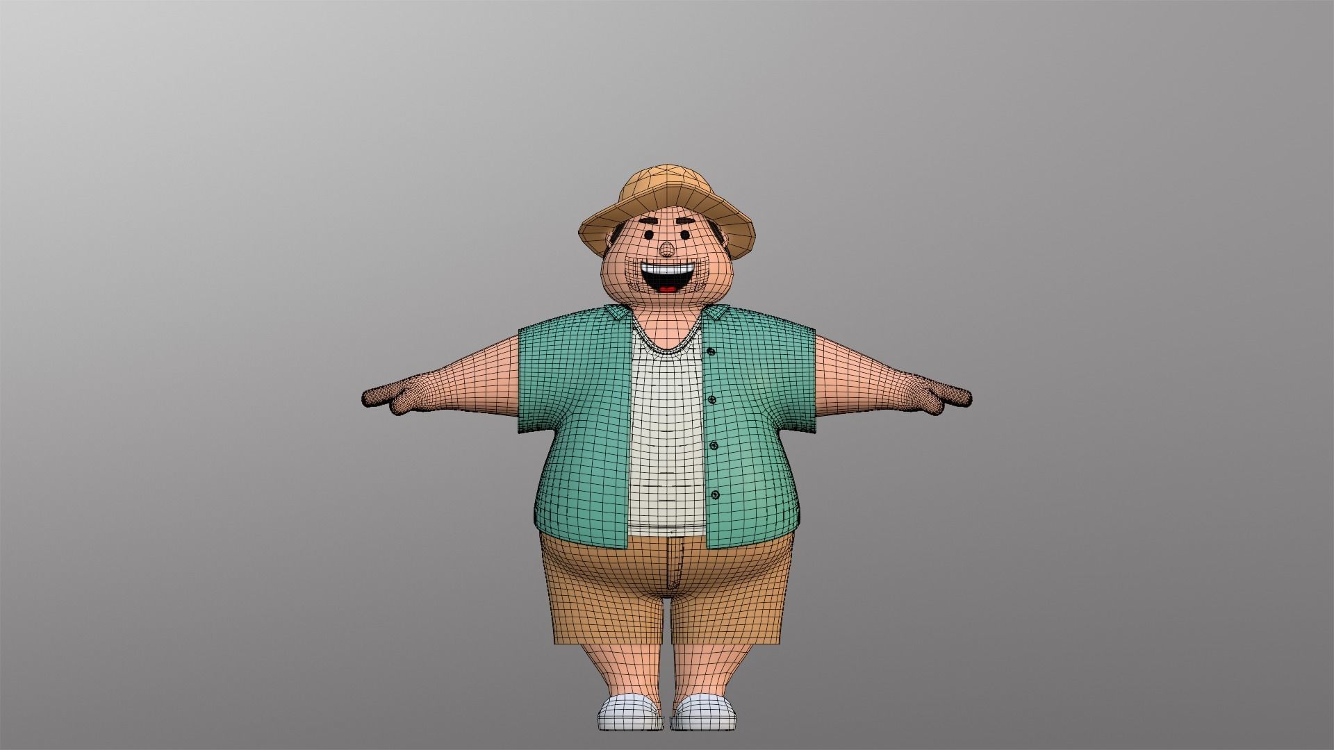 Minimal People Man Character 1006 Low-poly 3D model_23