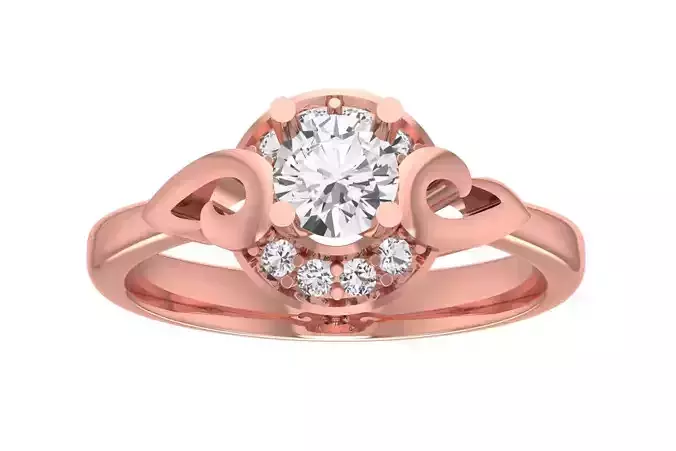 Solitaire Wedding Engagement Halo Ring