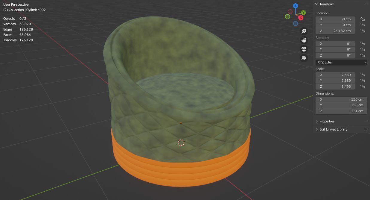 Sofa chair 3D model 3D model_20