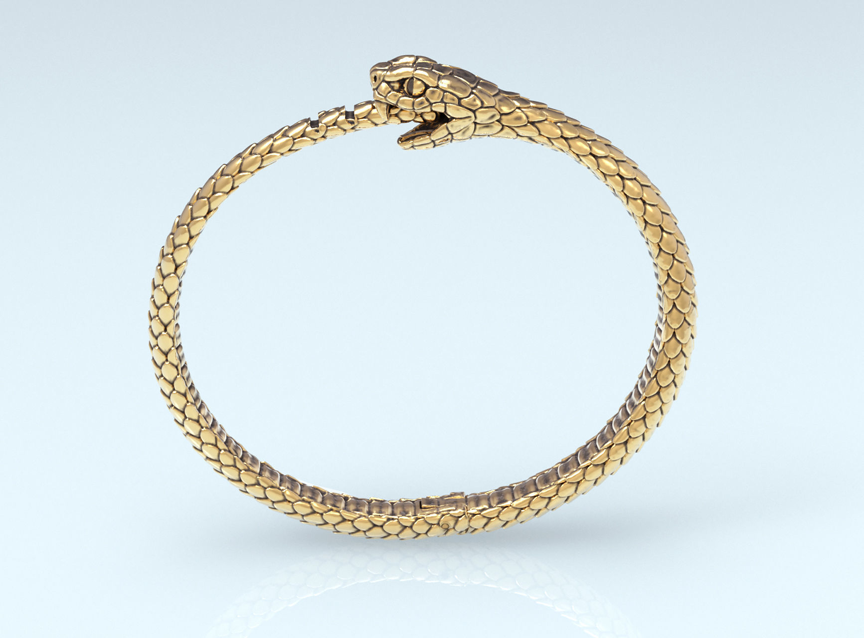 Bracelet Snake Ouroboros  3D print model_3