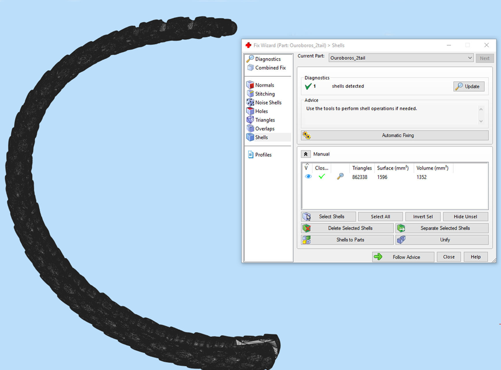 Bracelet Snake Ouroboros  3D print model_14