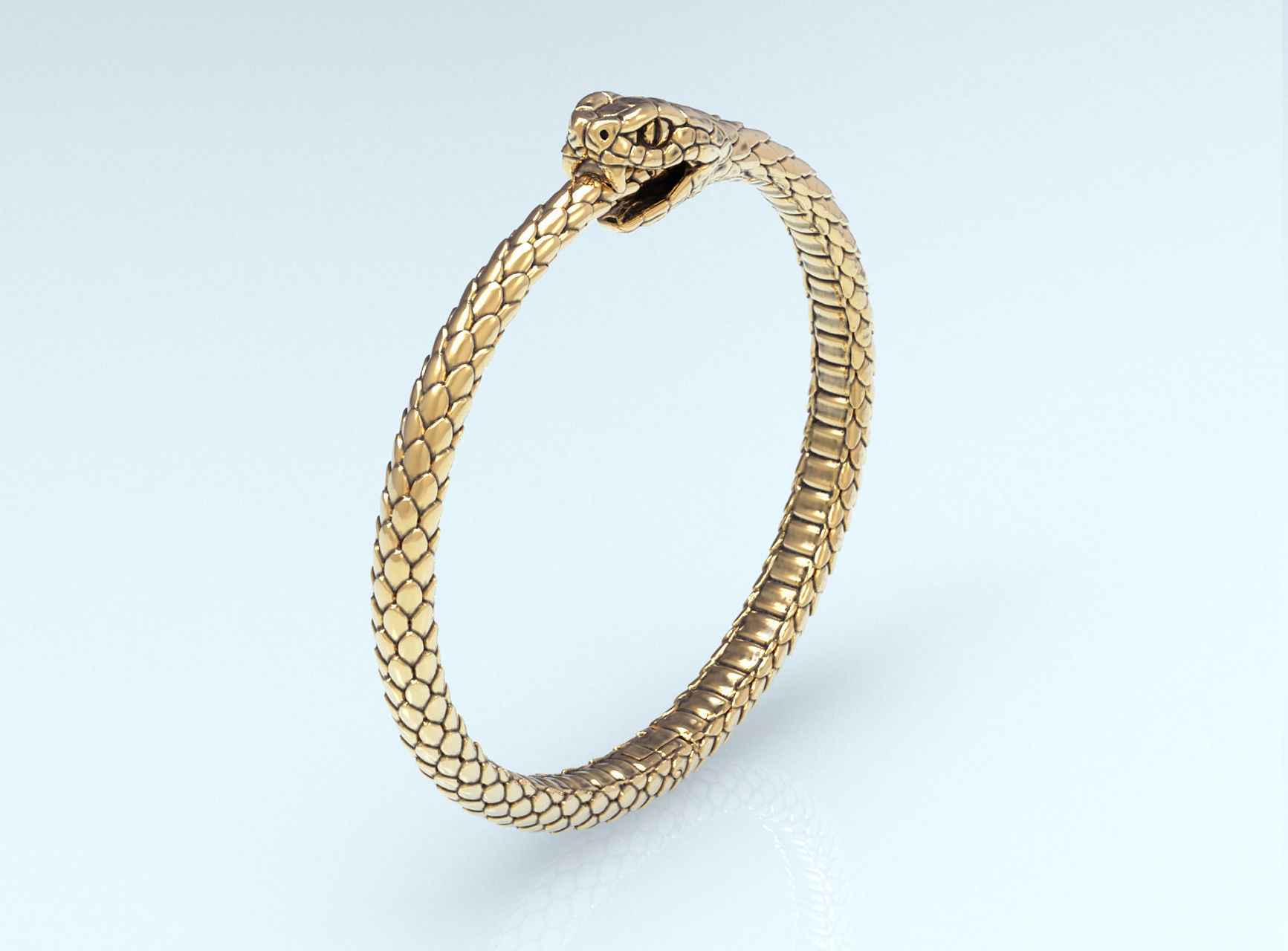 Bracelet Snake Ouroboros  3D print model_5
