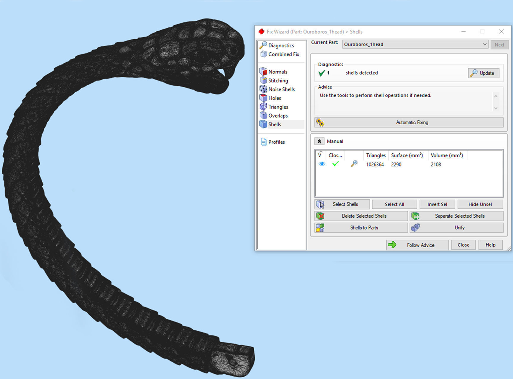 Bracelet Snake Ouroboros  3D print model_13