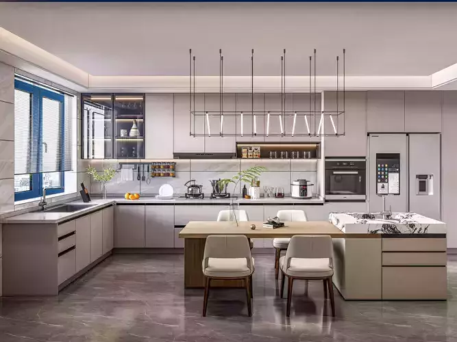 Kitchen fully parametric  Resizable manufacturable  0032 3D model
