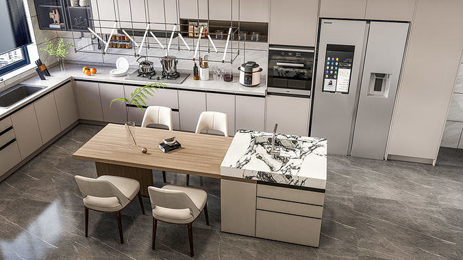 Kitchen fully parametric  Resizable manufacturable  0032