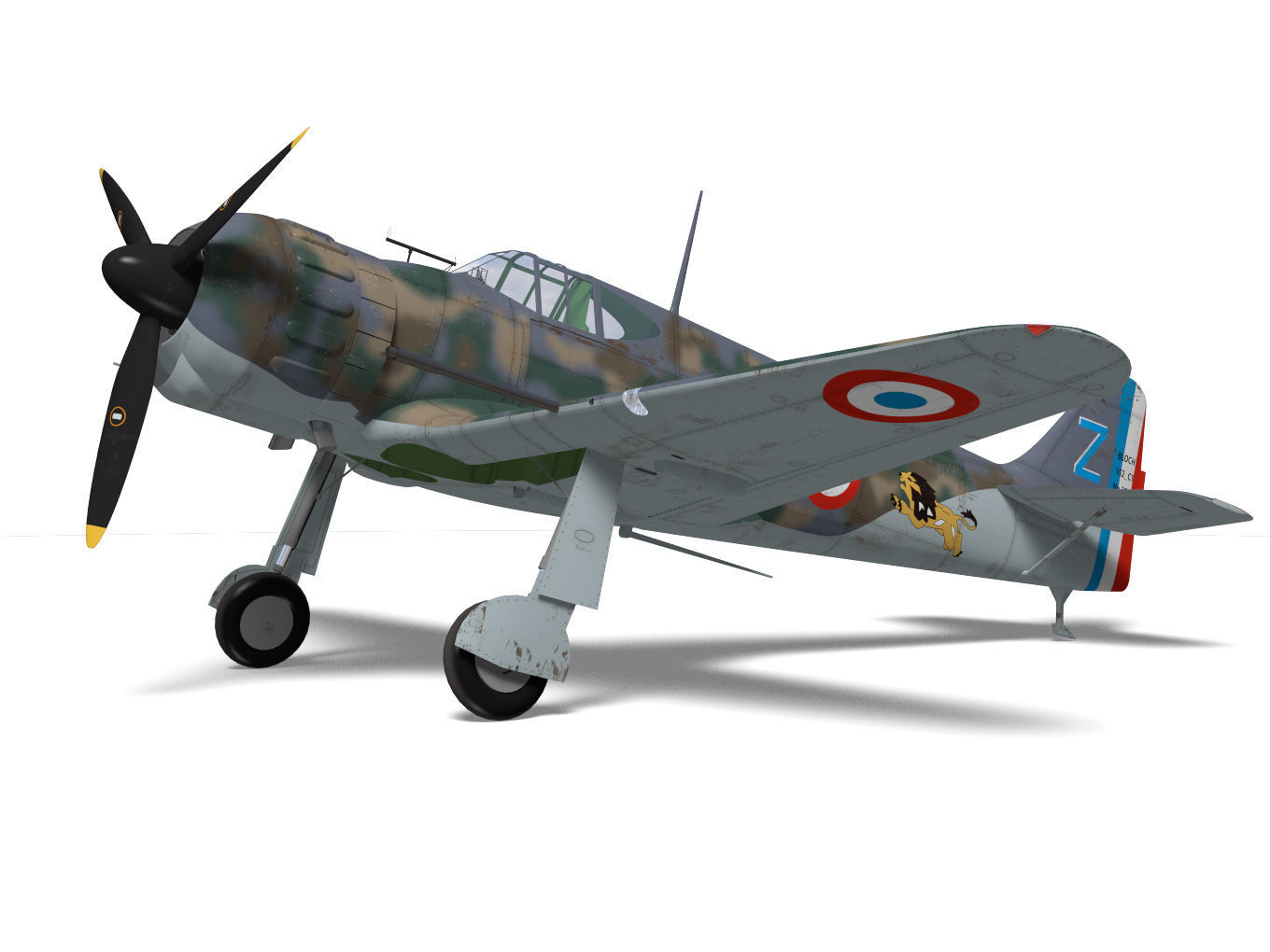 bloch MB152 3D model_5