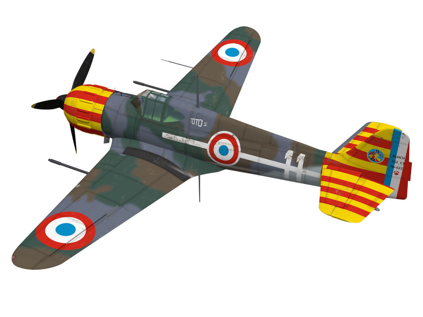 bloch MB152 3D model_1
