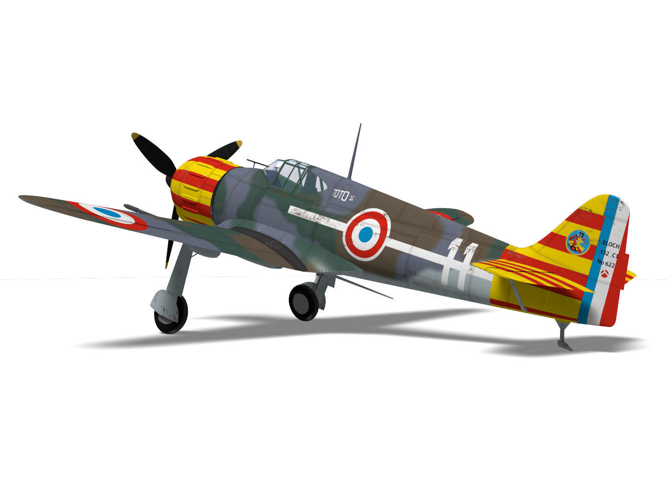 bloch MB152 3D model_6