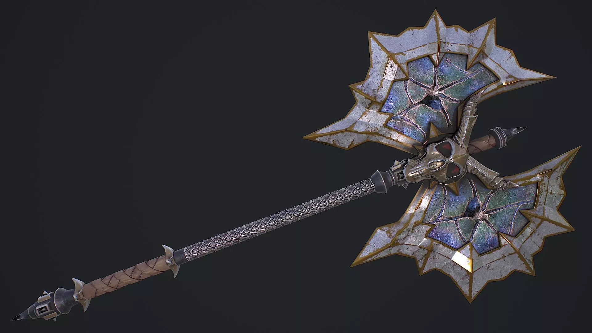 Fantasy Axe 2 3D Model Low-poly 3D model_0
