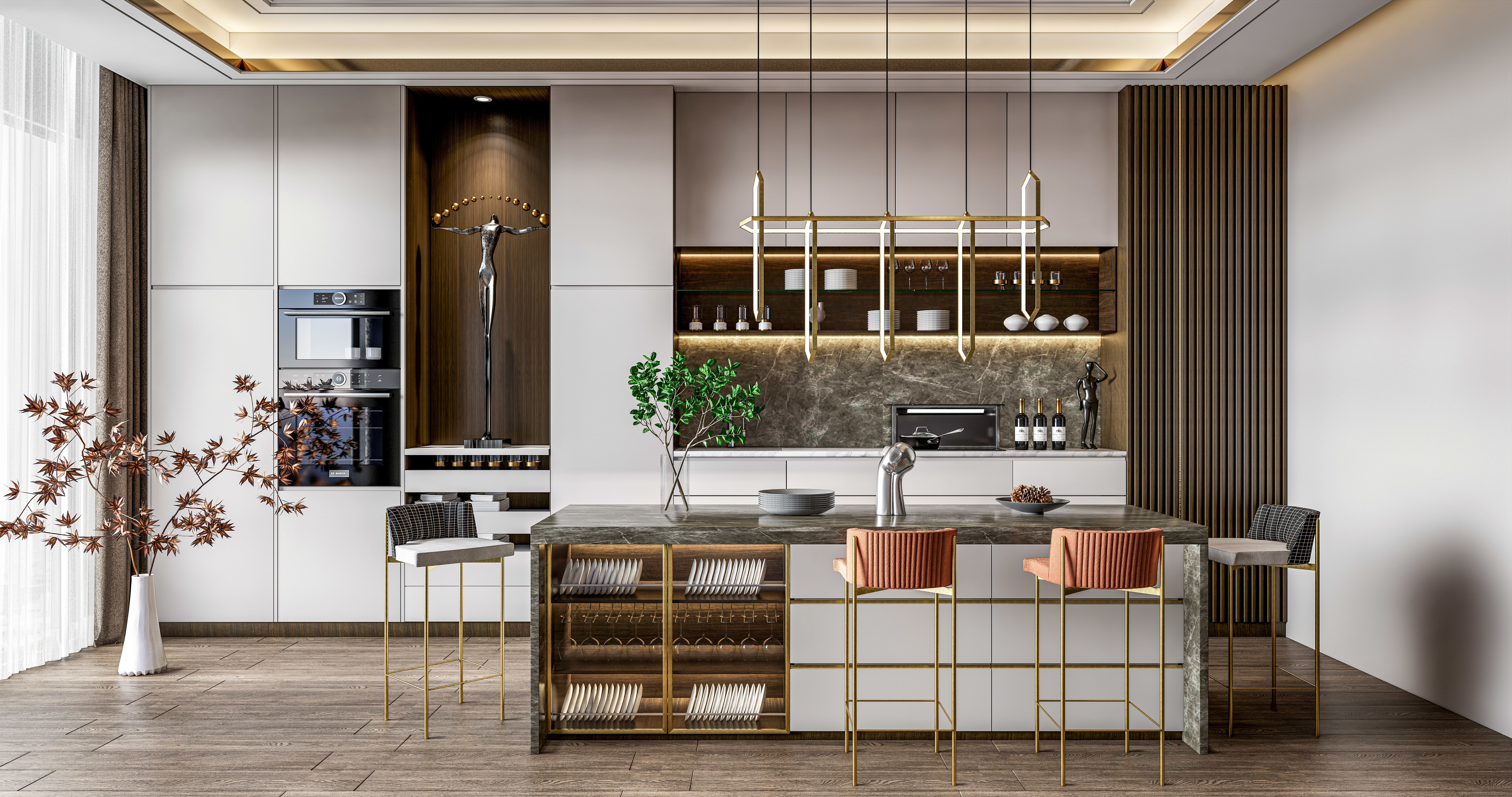 Kitchen Modern interior  0010 3D model_5