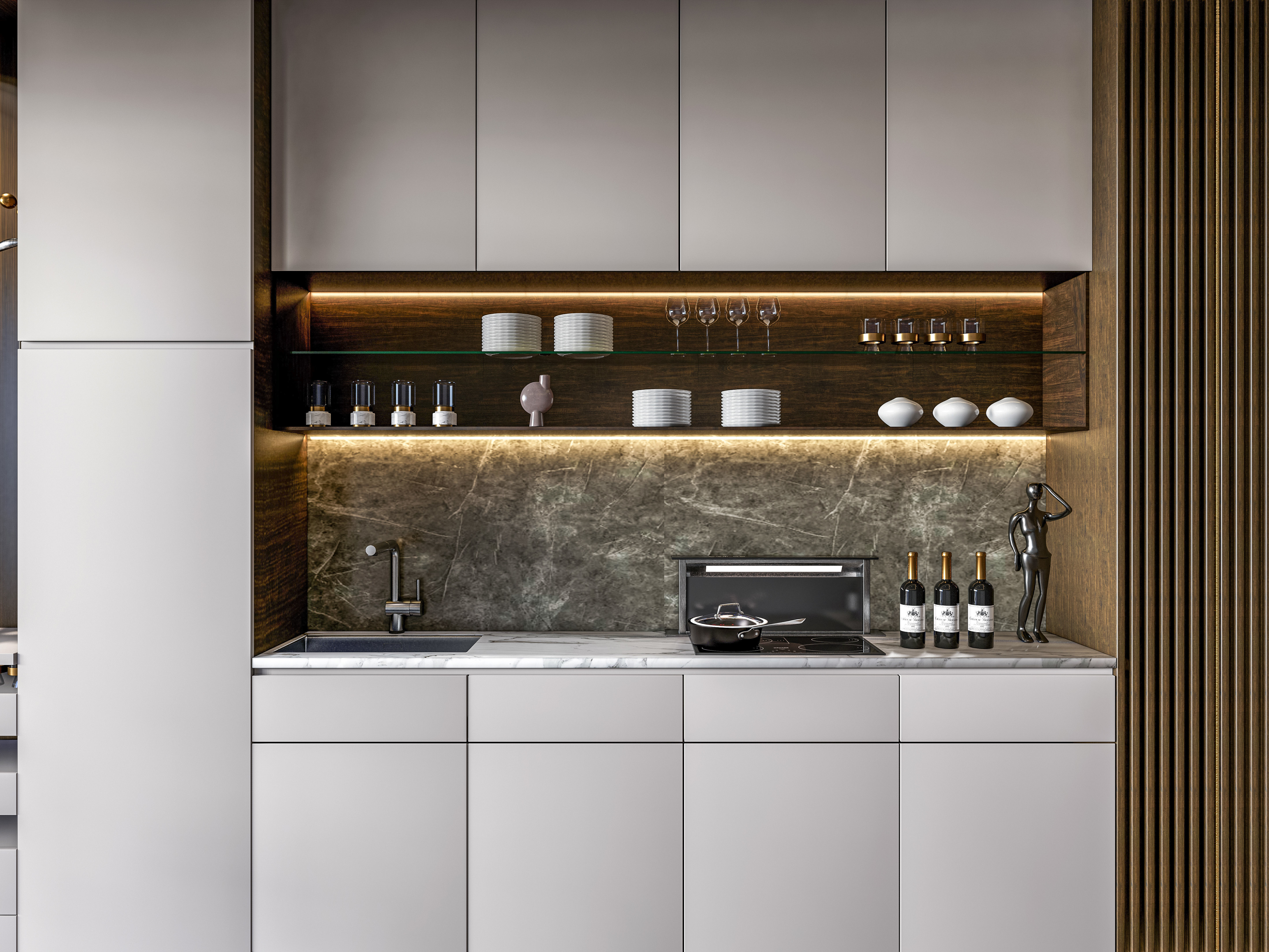 Kitchen Modern interior  0010 3D model_10