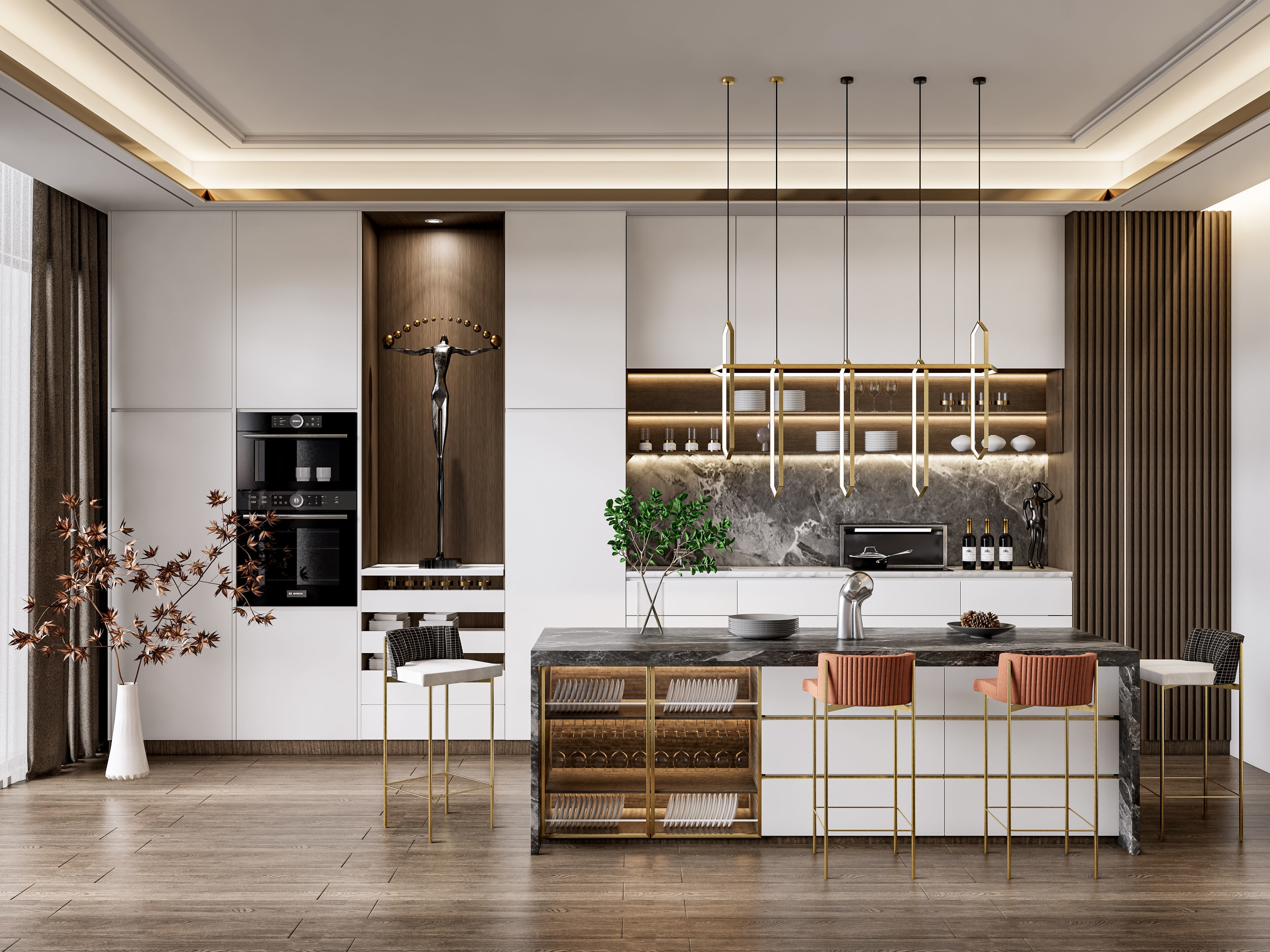 Kitchen Modern interior  0010 3D model_3