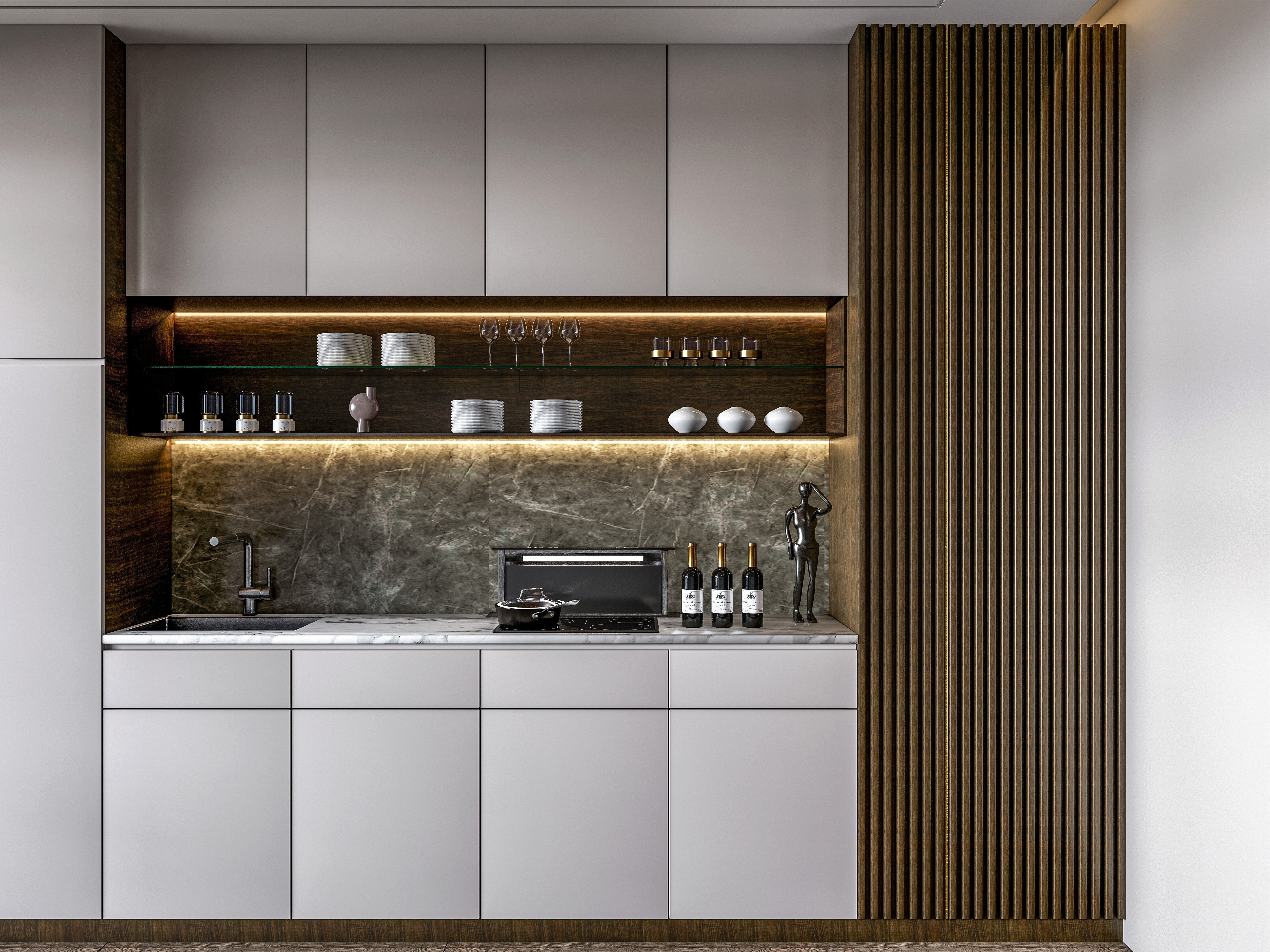 Kitchen Modern interior  0010 3D model_12