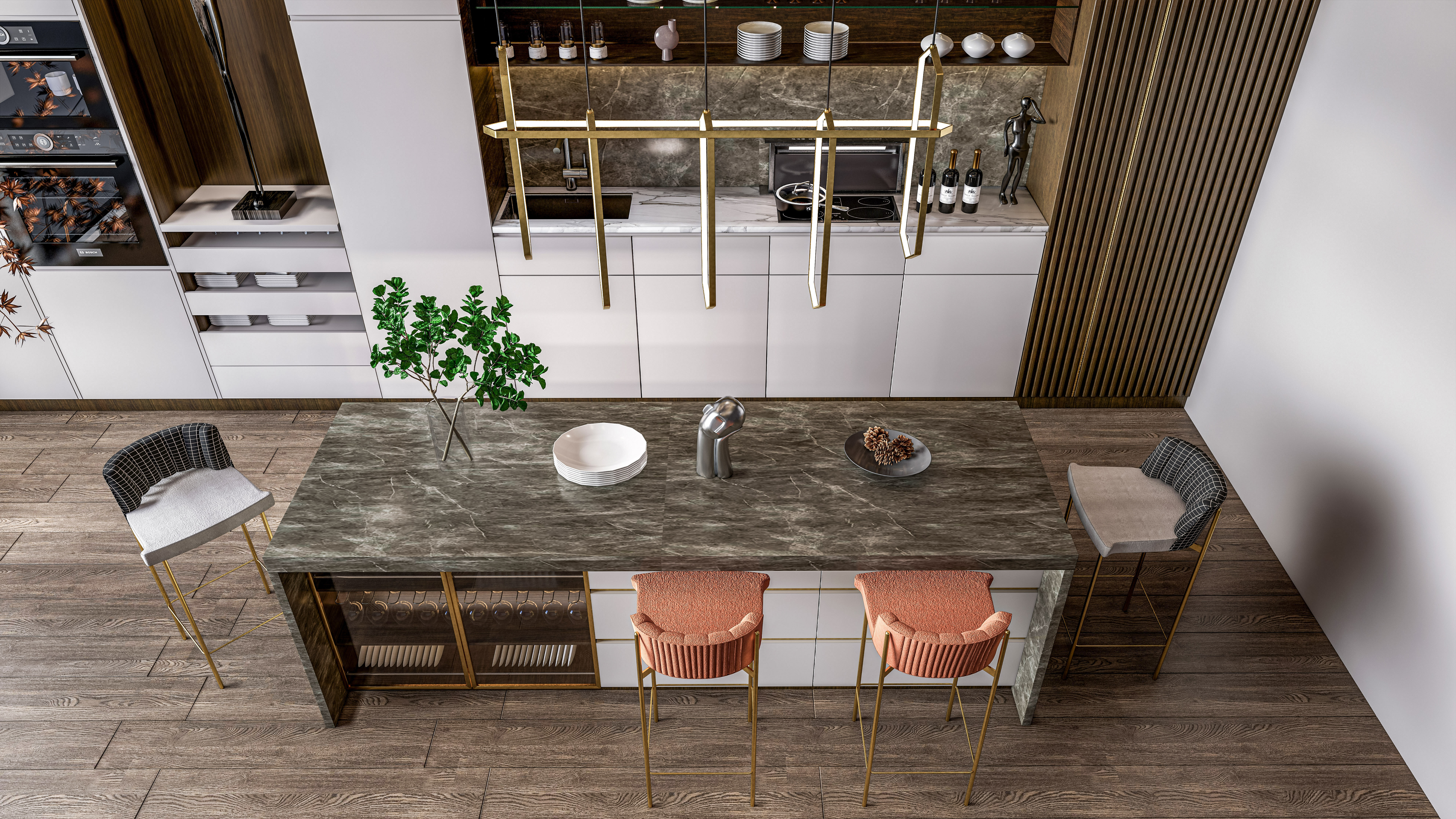 Kitchen Modern interior  0010 3D model_14