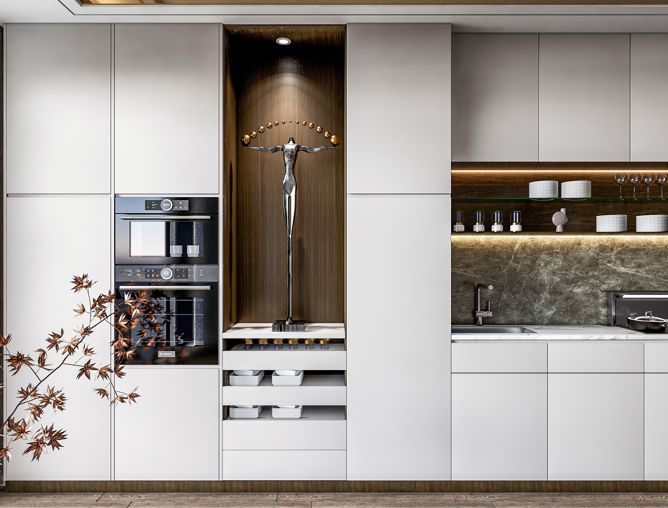 Kitchen Modern interior  0010 3D model_9