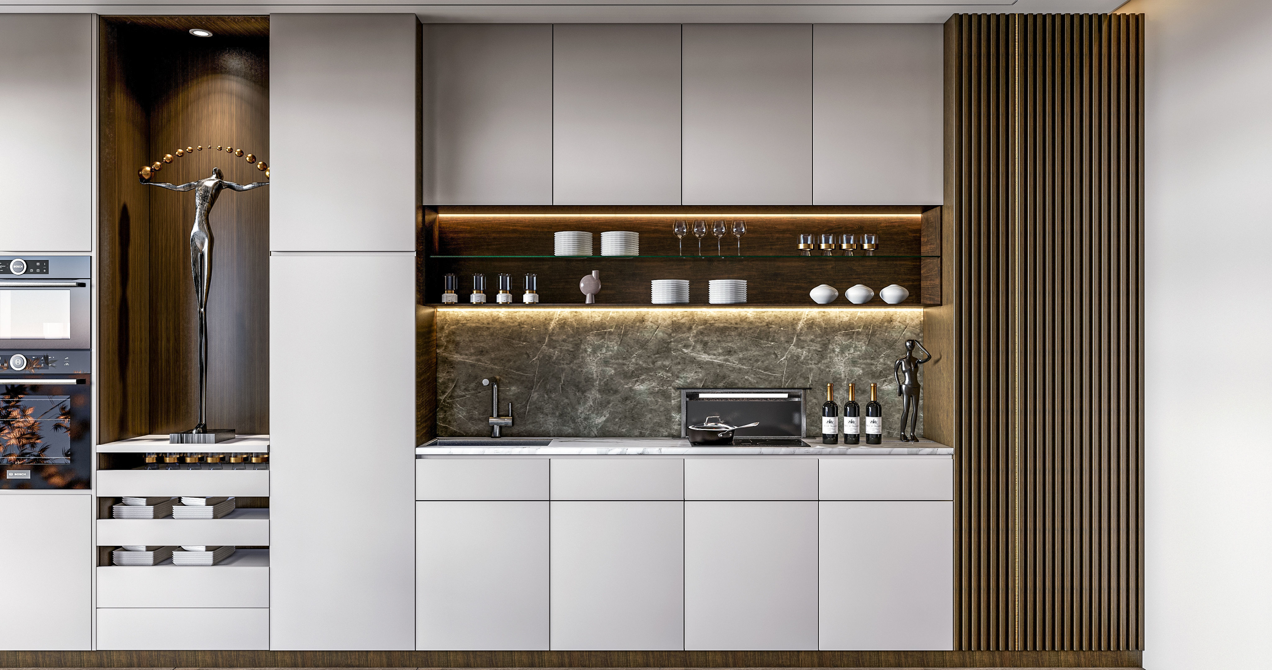 Kitchen Modern interior  0010 3D model_8