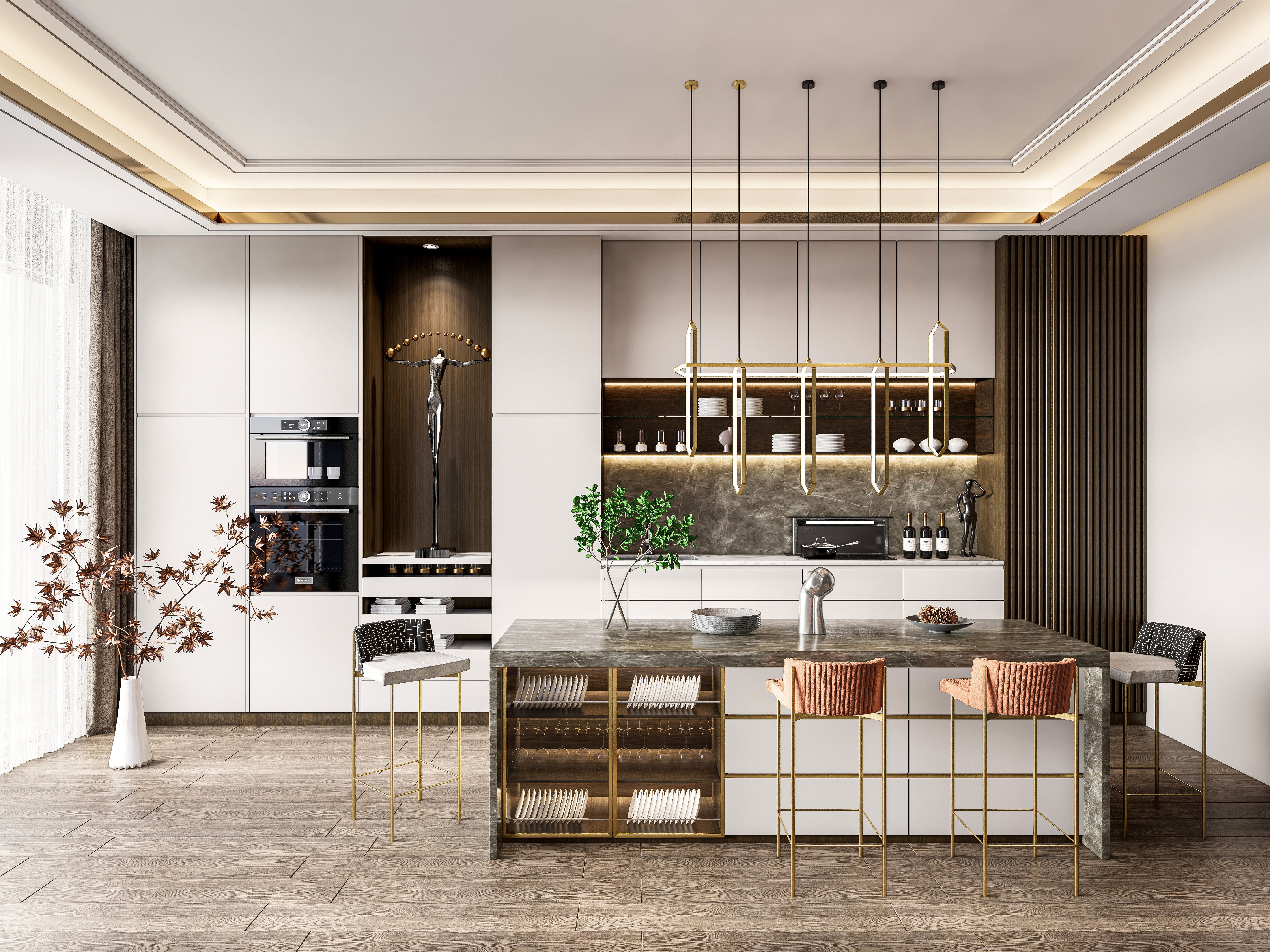 Kitchen Modern interior  0010 3D model_2