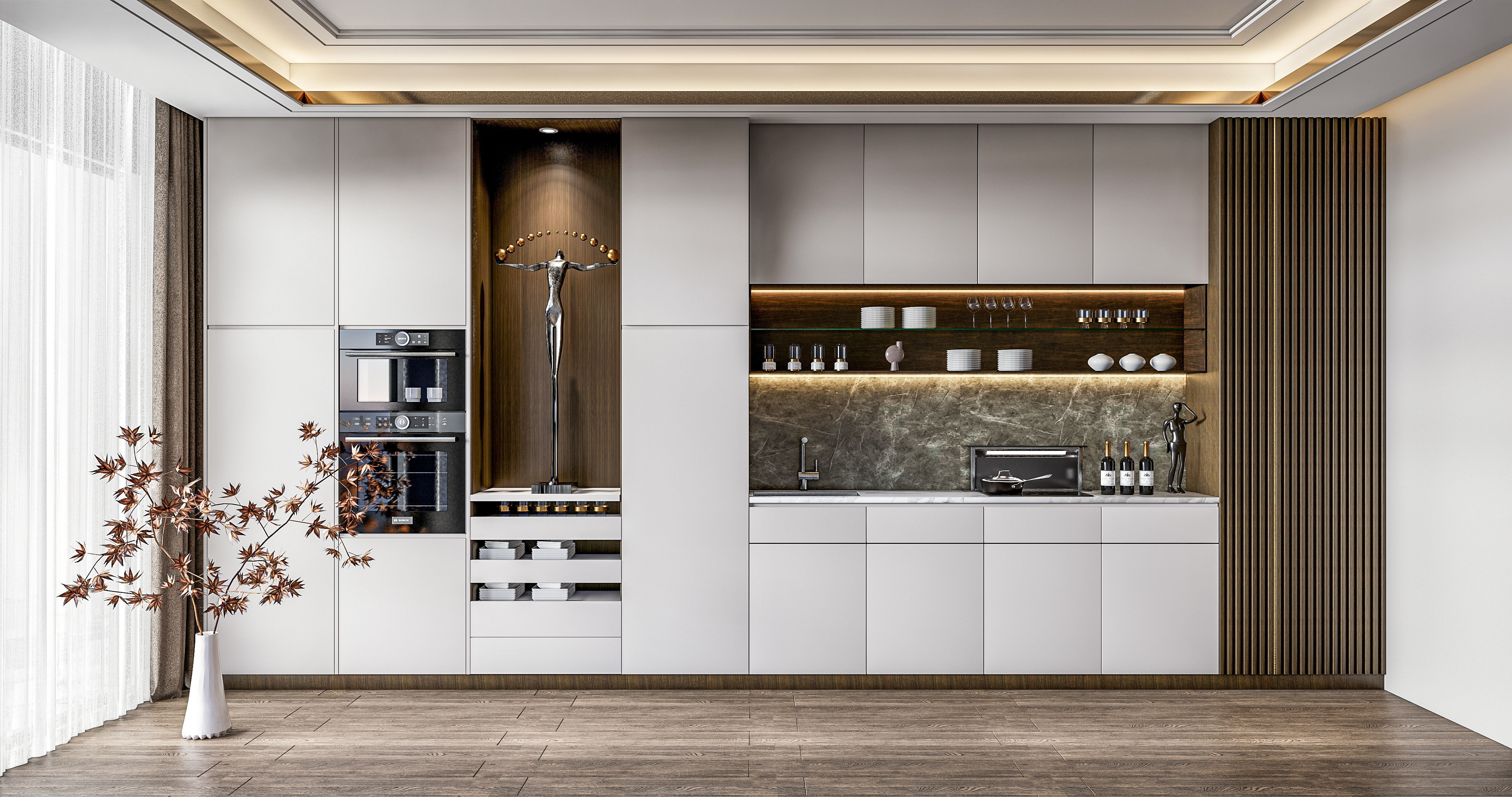 Kitchen Modern interior  0010 3D model_7