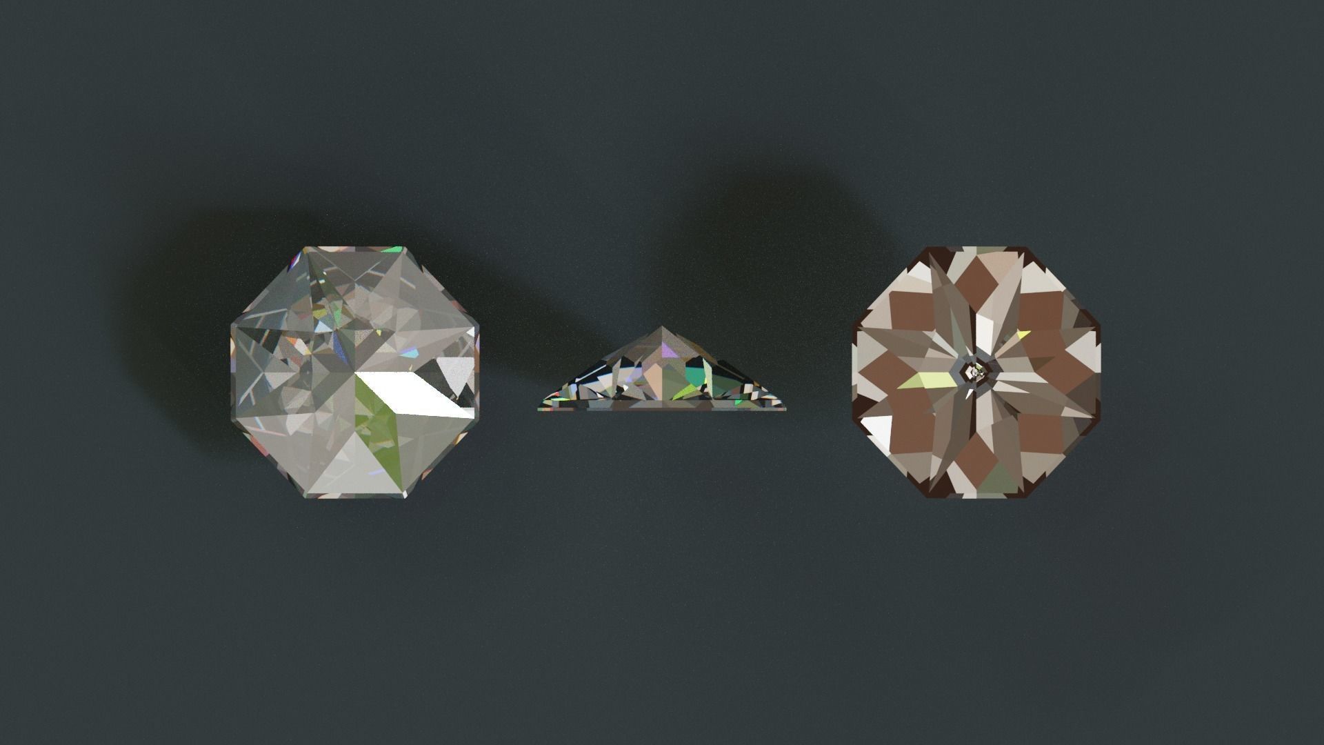Diamonds Low-poly 3D model_48