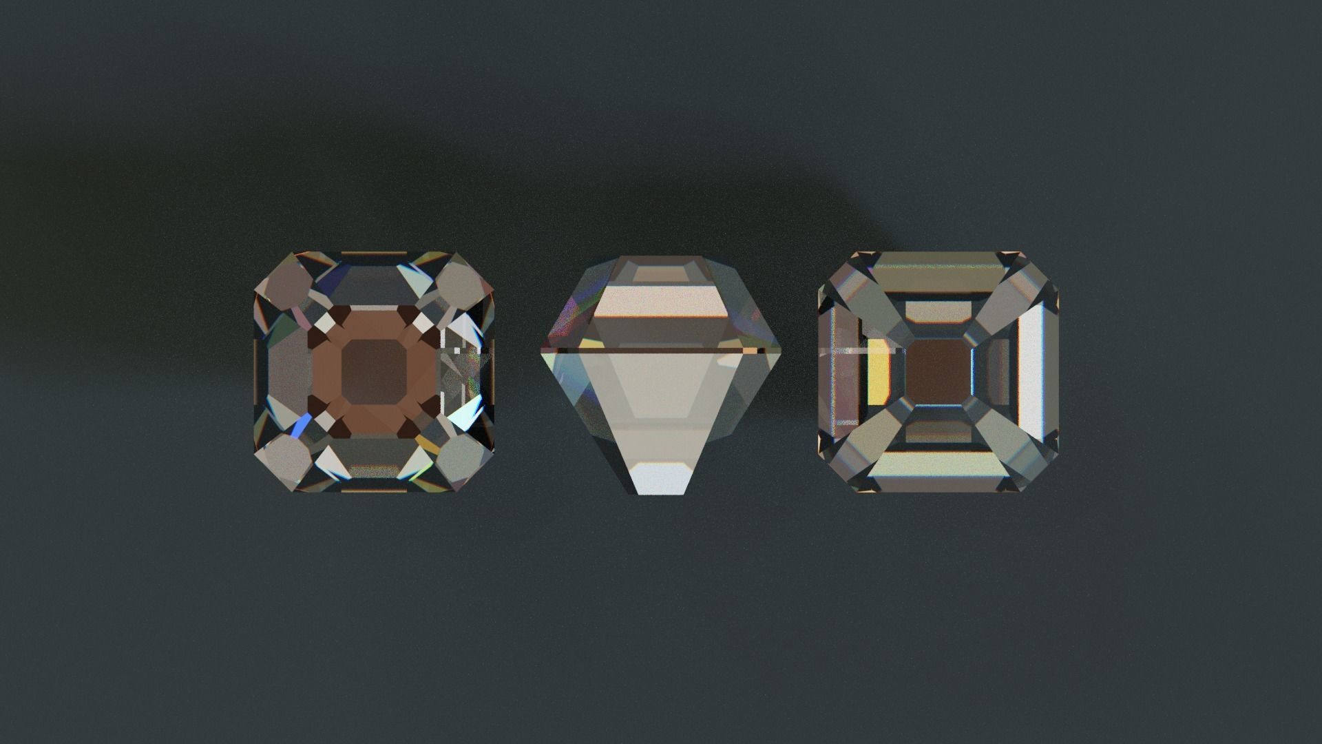 Diamonds Low-poly 3D model_37