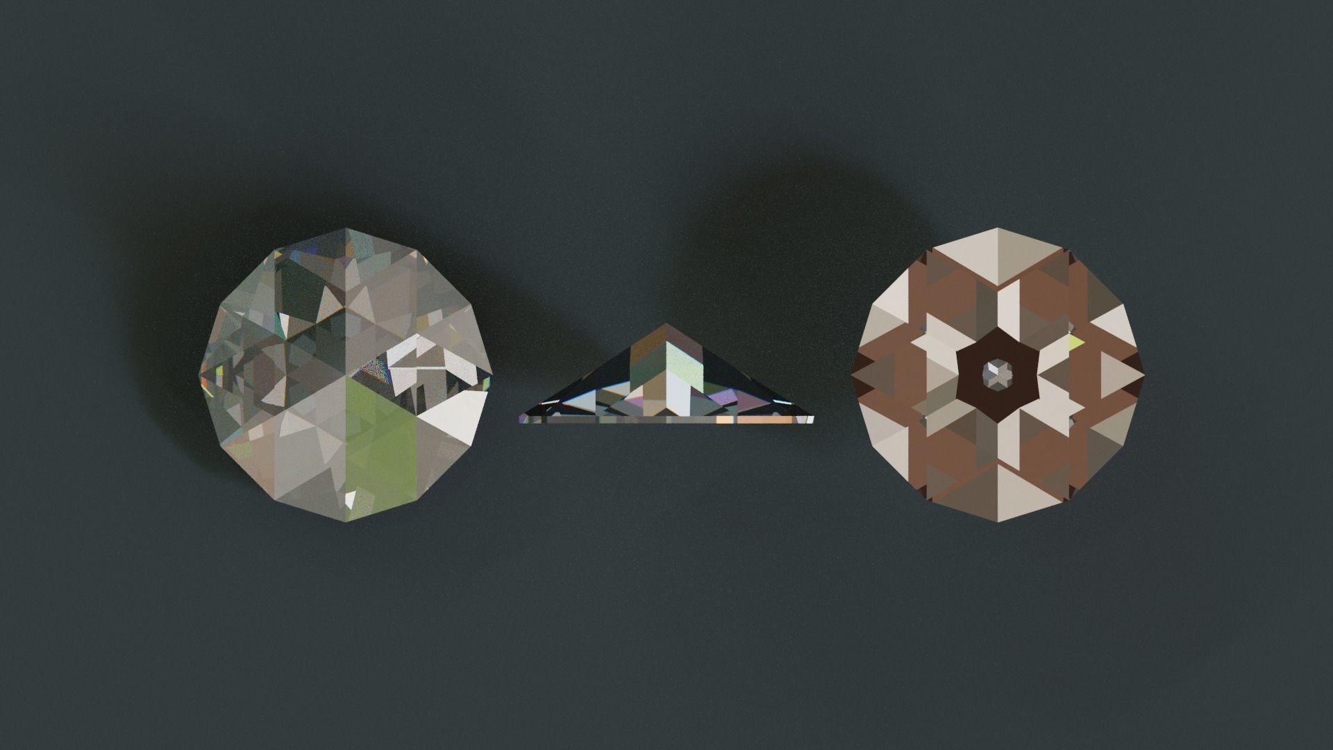 Diamonds Low-poly 3D model_50