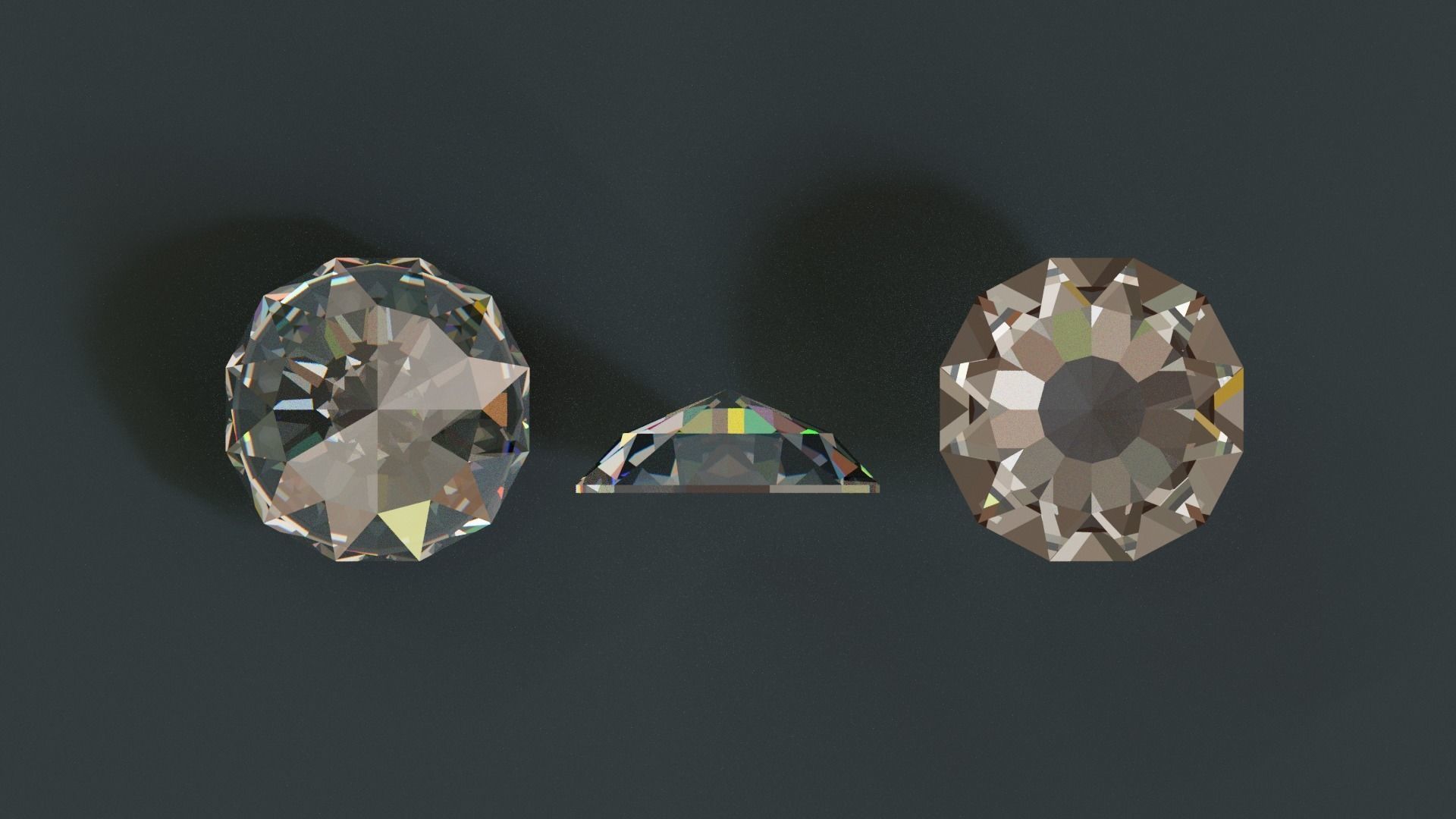 Diamonds Low-poly 3D model_55