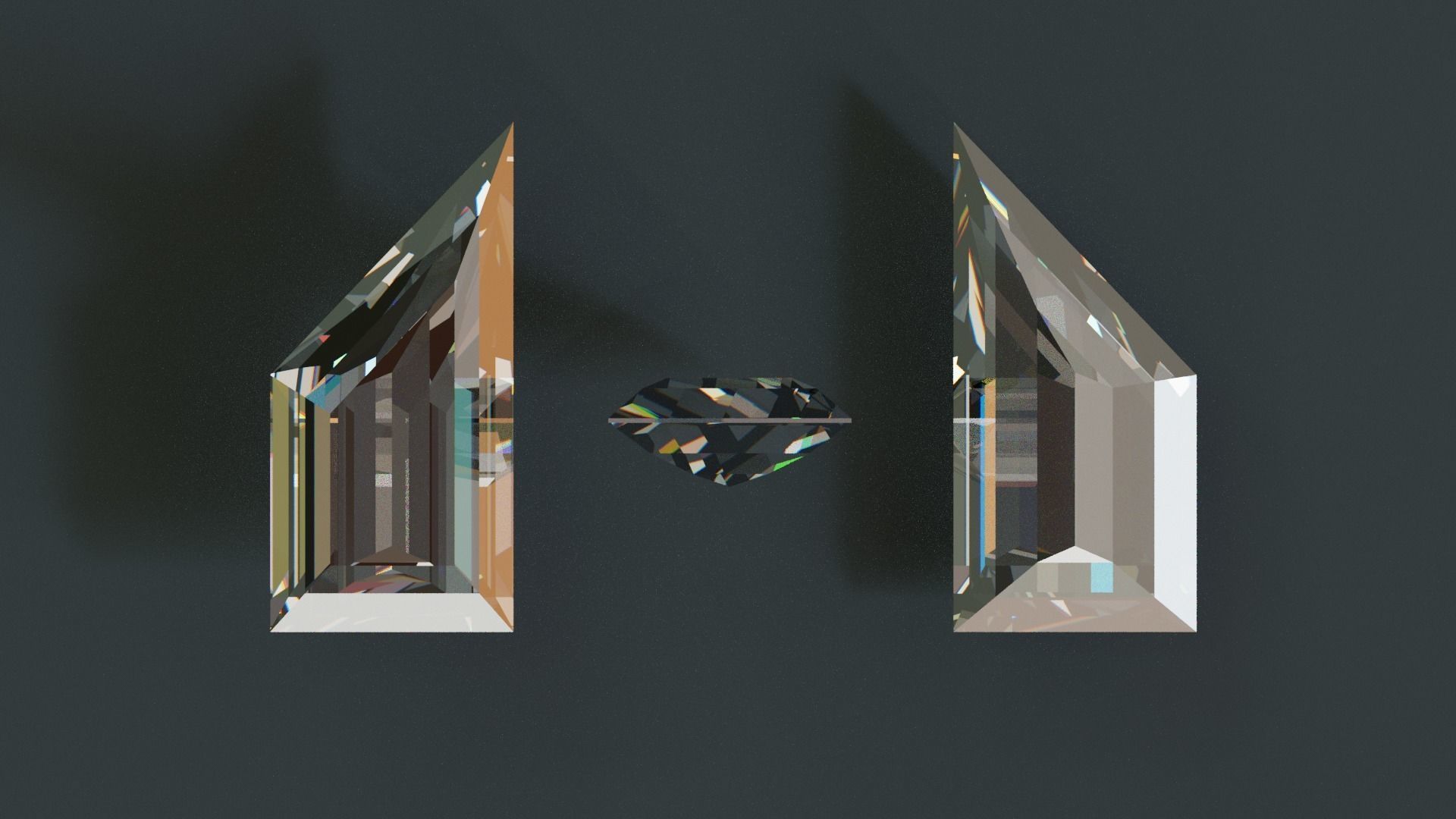 Diamonds Low-poly 3D model_68