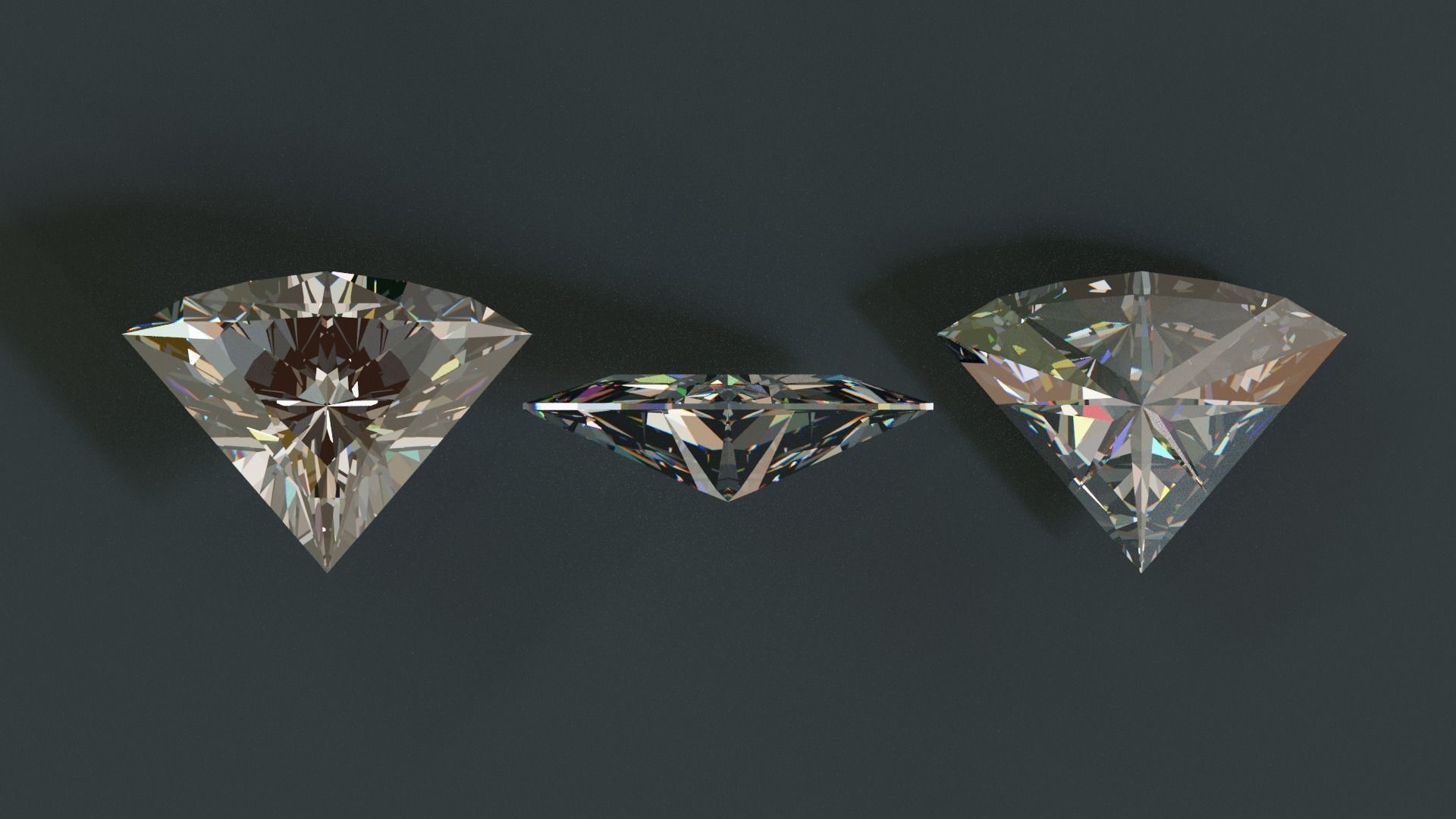 Diamonds Low-poly 3D model_18