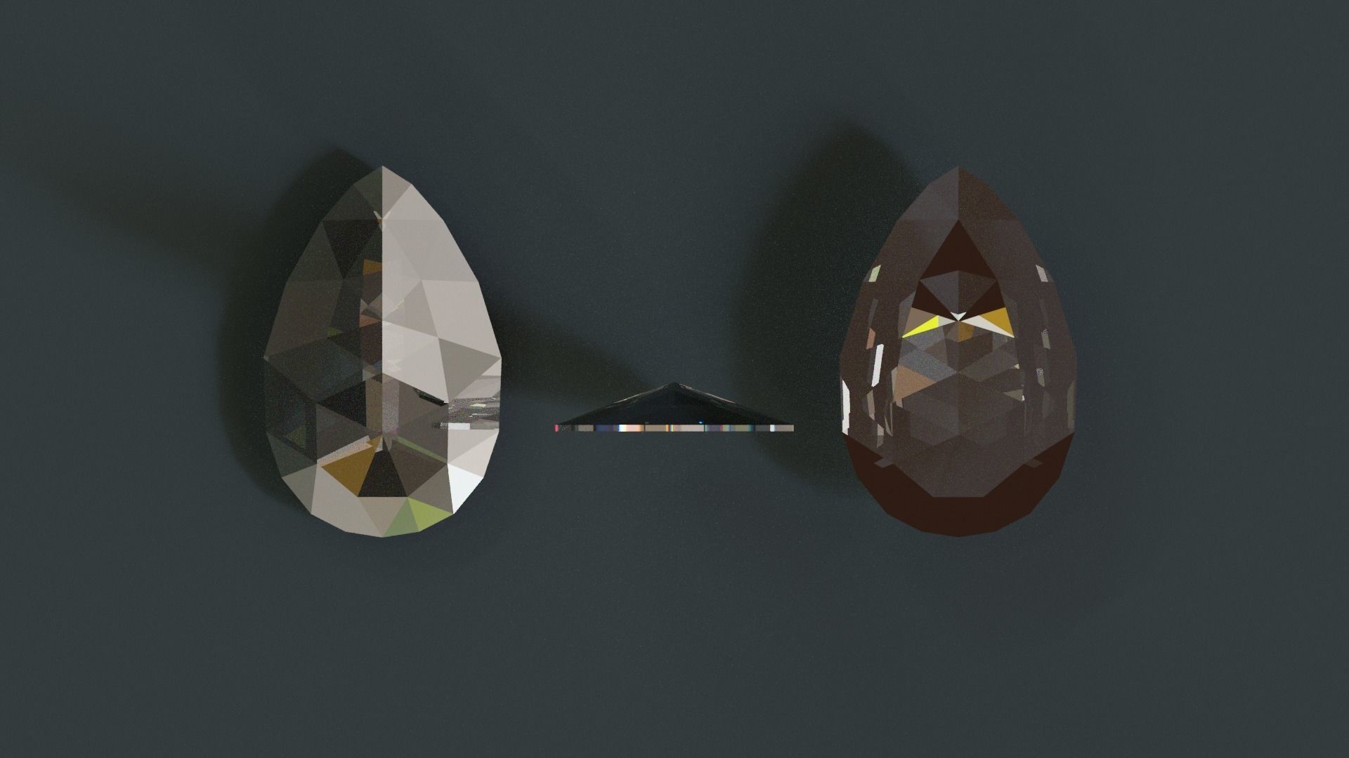 Diamonds Low-poly 3D model_53