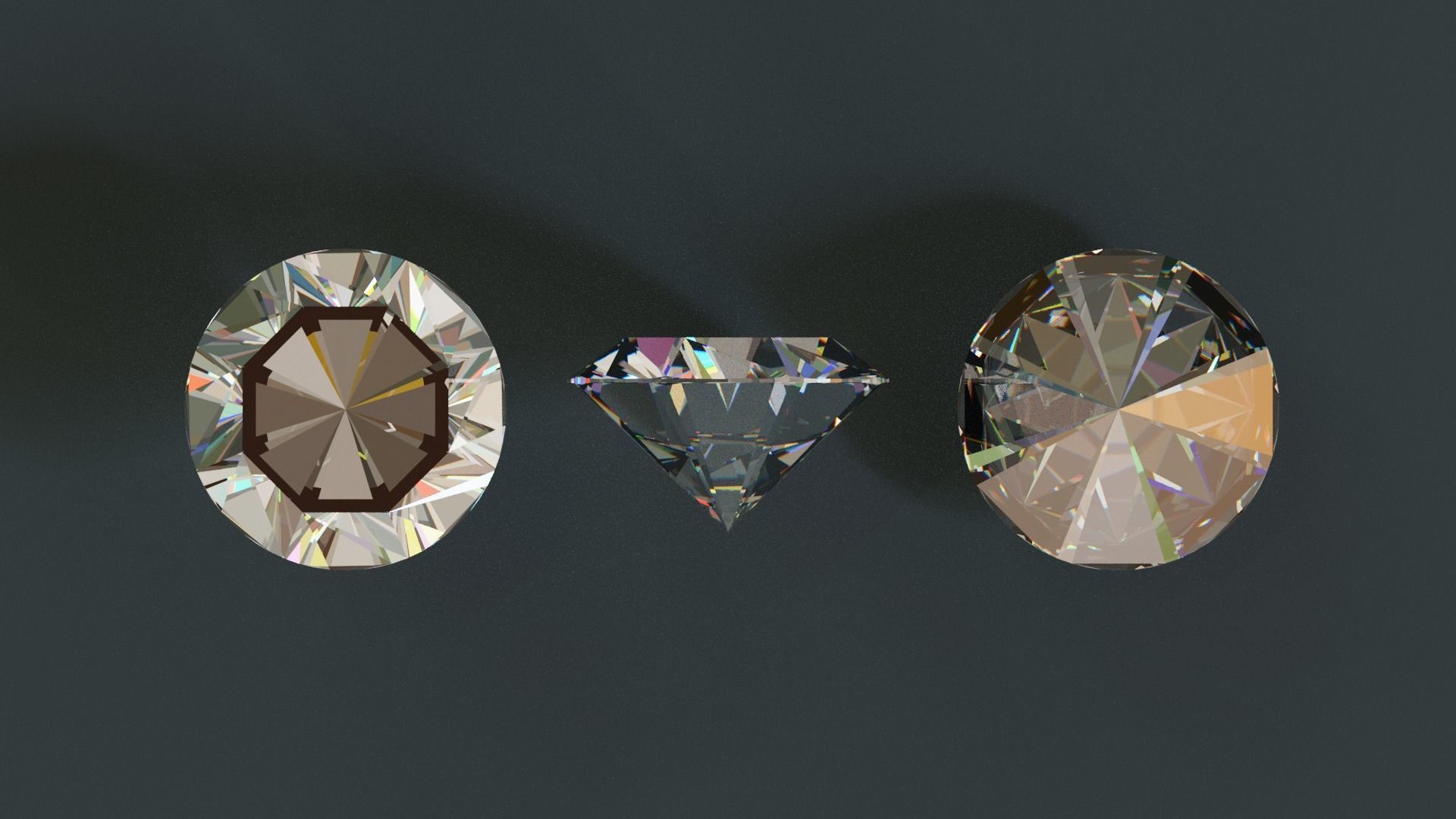 Diamonds Low-poly 3D model_61