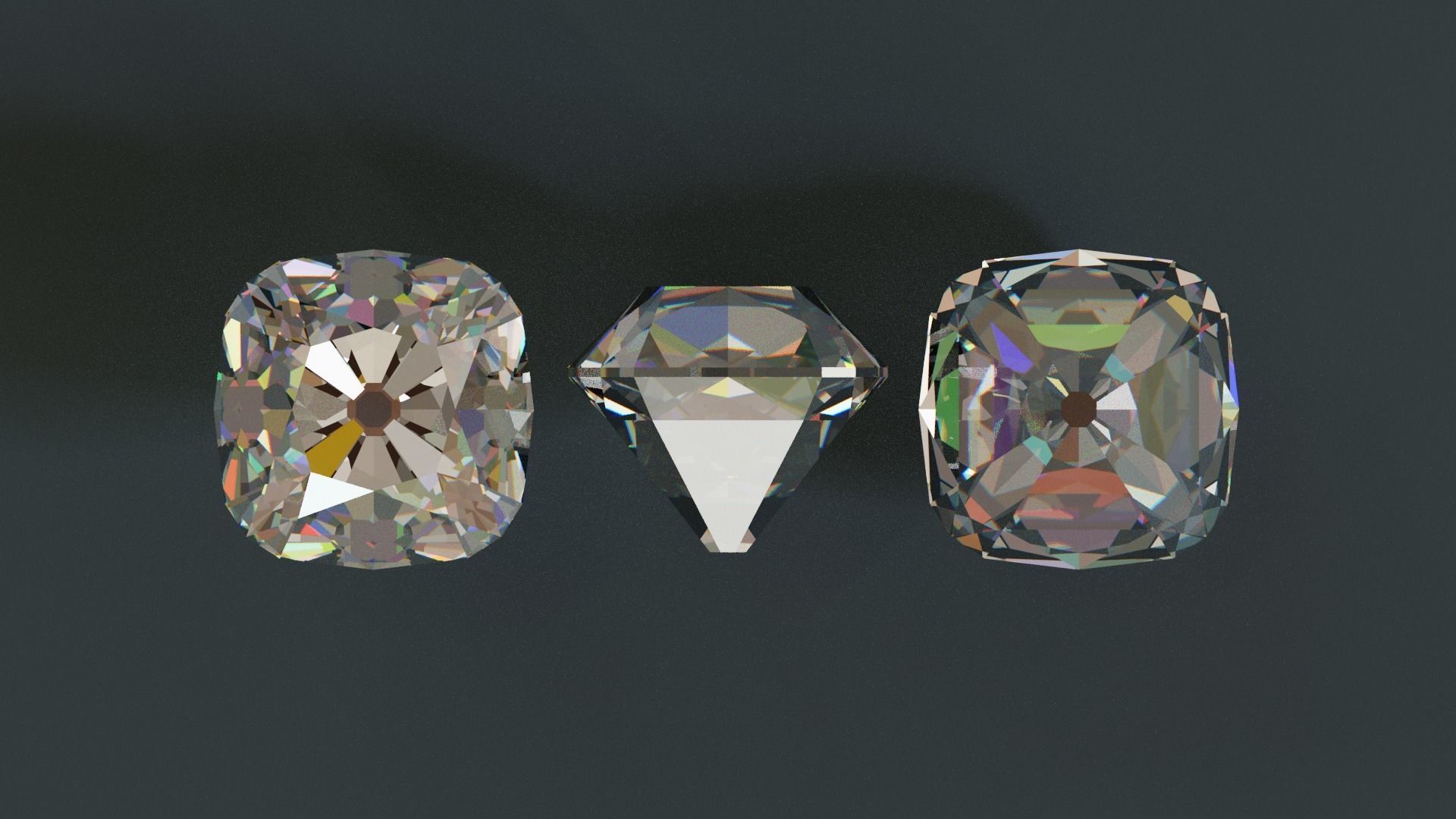 Diamonds Low-poly 3D model_36