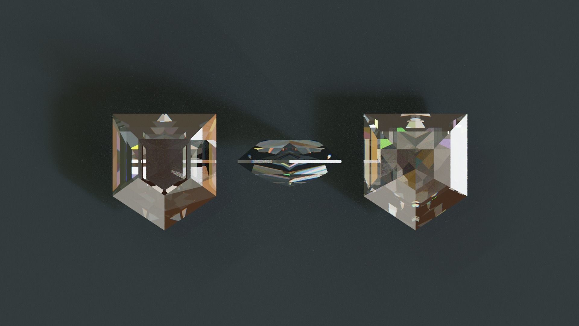 Diamonds Low-poly 3D model_17