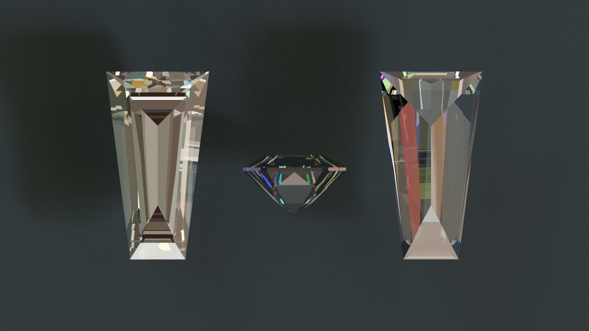 Diamonds Low-poly 3D model_64