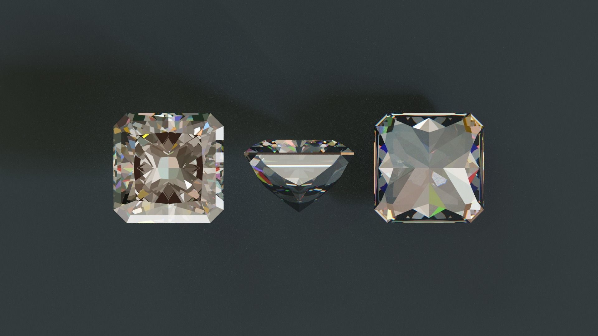 Diamonds Low-poly 3D model_45