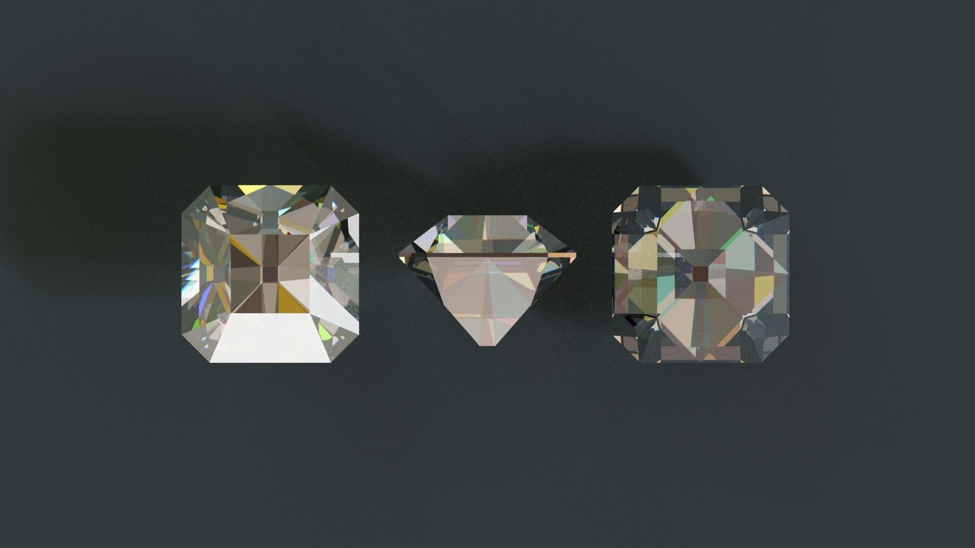 Diamonds Low-poly 3D model_32