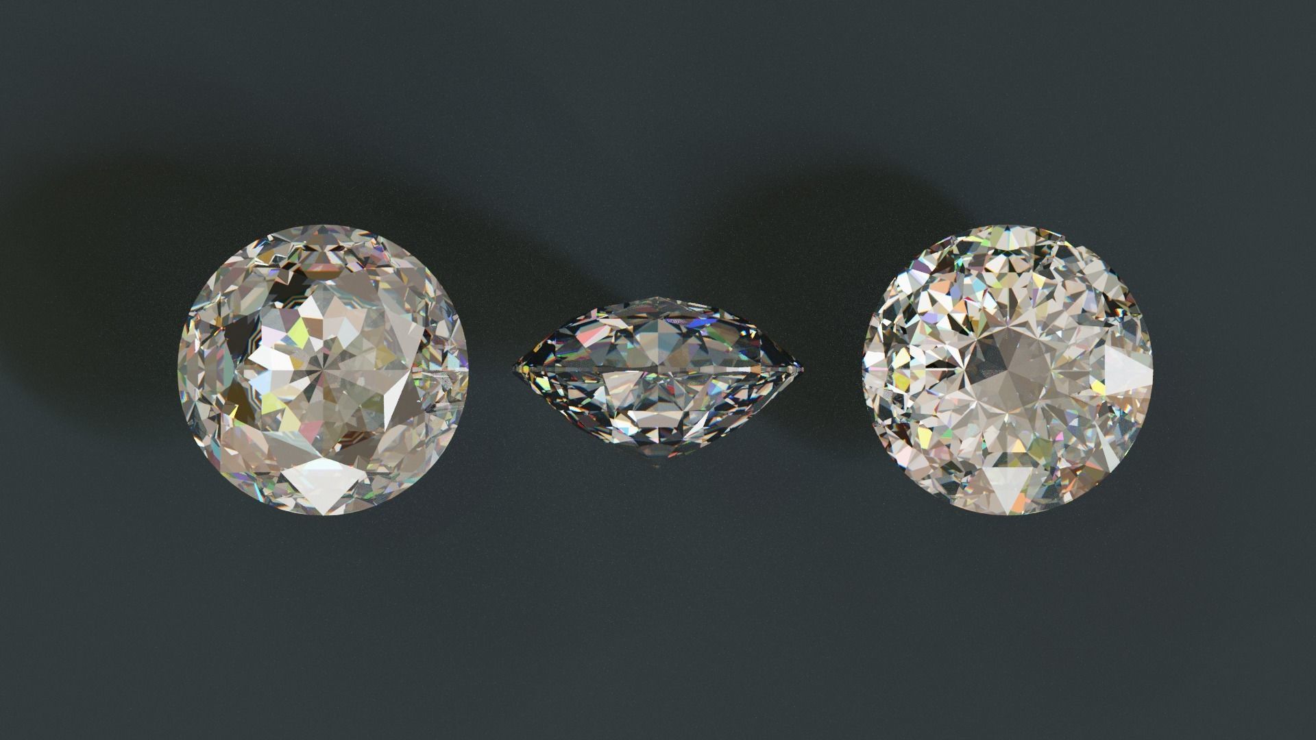 Diamonds Low-poly 3D model_25