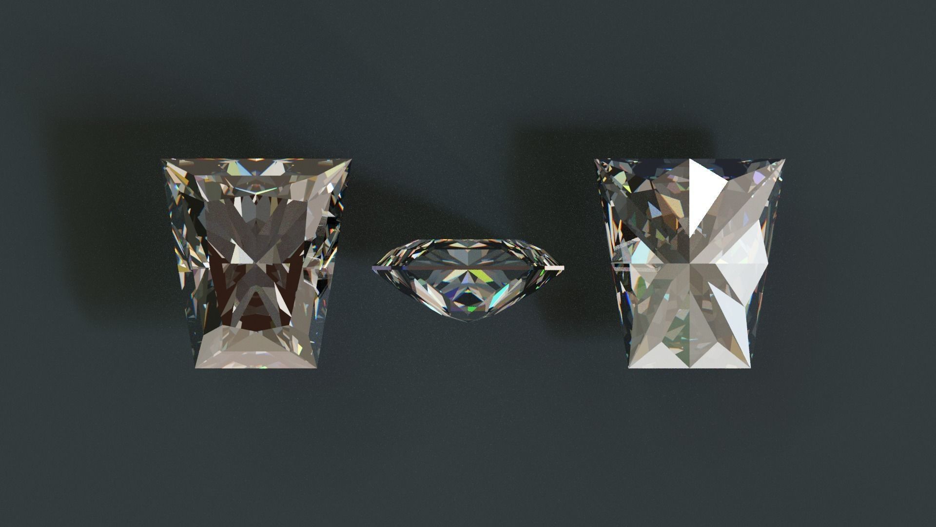 Diamonds Low-poly 3D model_27