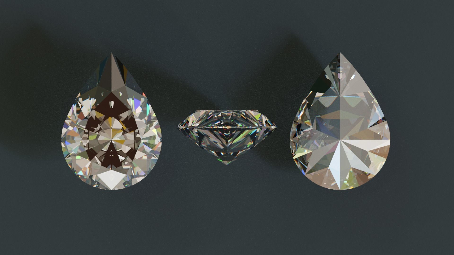 Diamonds Low-poly 3D model_39